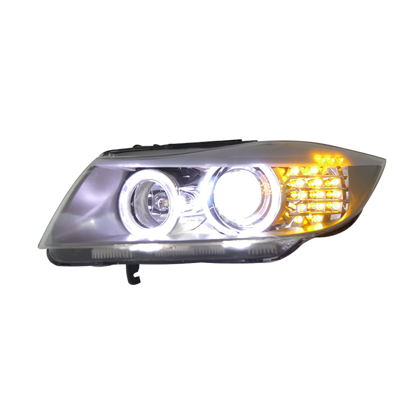 E90 3 Series OEM Style Round Ring Headlights (2005 - 2012 Halogen Only)