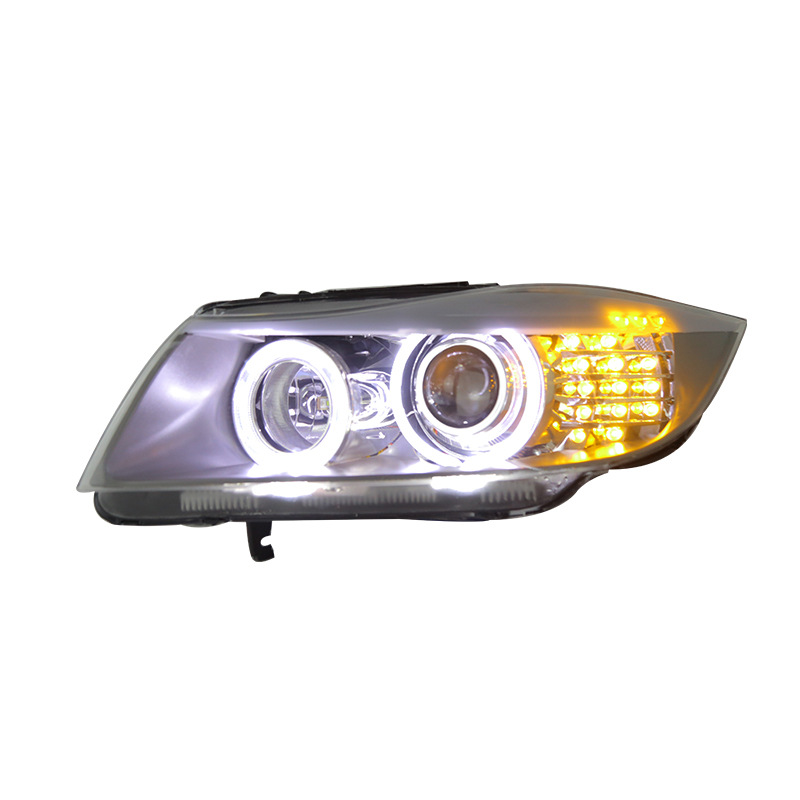 E90 3 Series OEM Style Round Ring Headlights (2005 - 2012 Halogen Only)