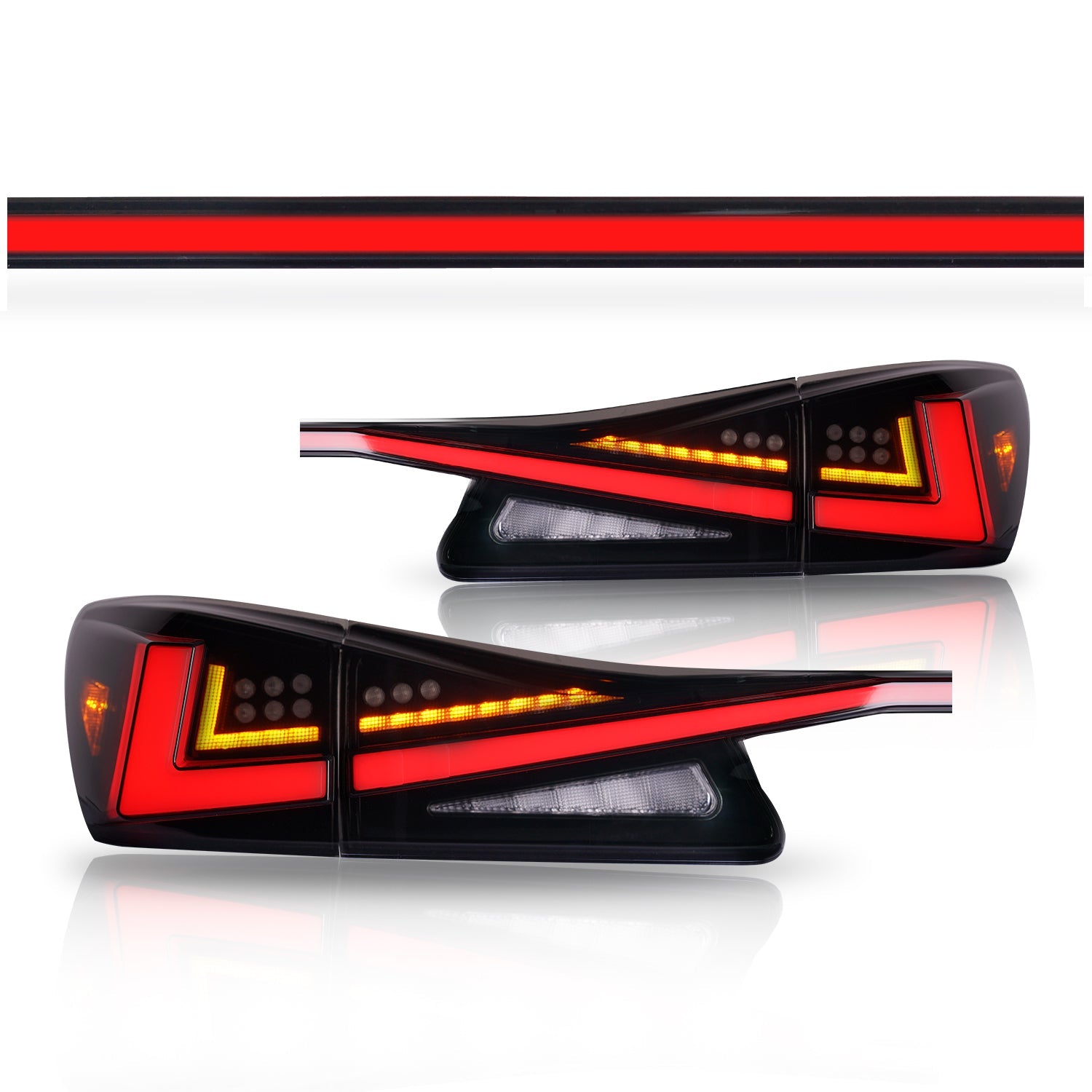 Lexus IS250 Smoked Sequential Taillight with Middle 2006-2012