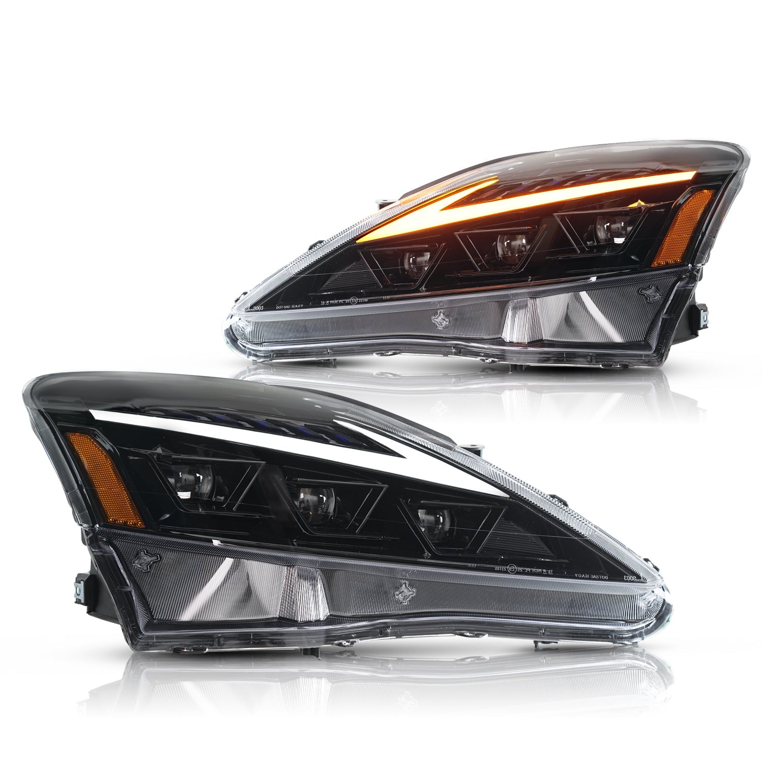 Lexus IS250 Sequential Headlight with Clear Reflectors