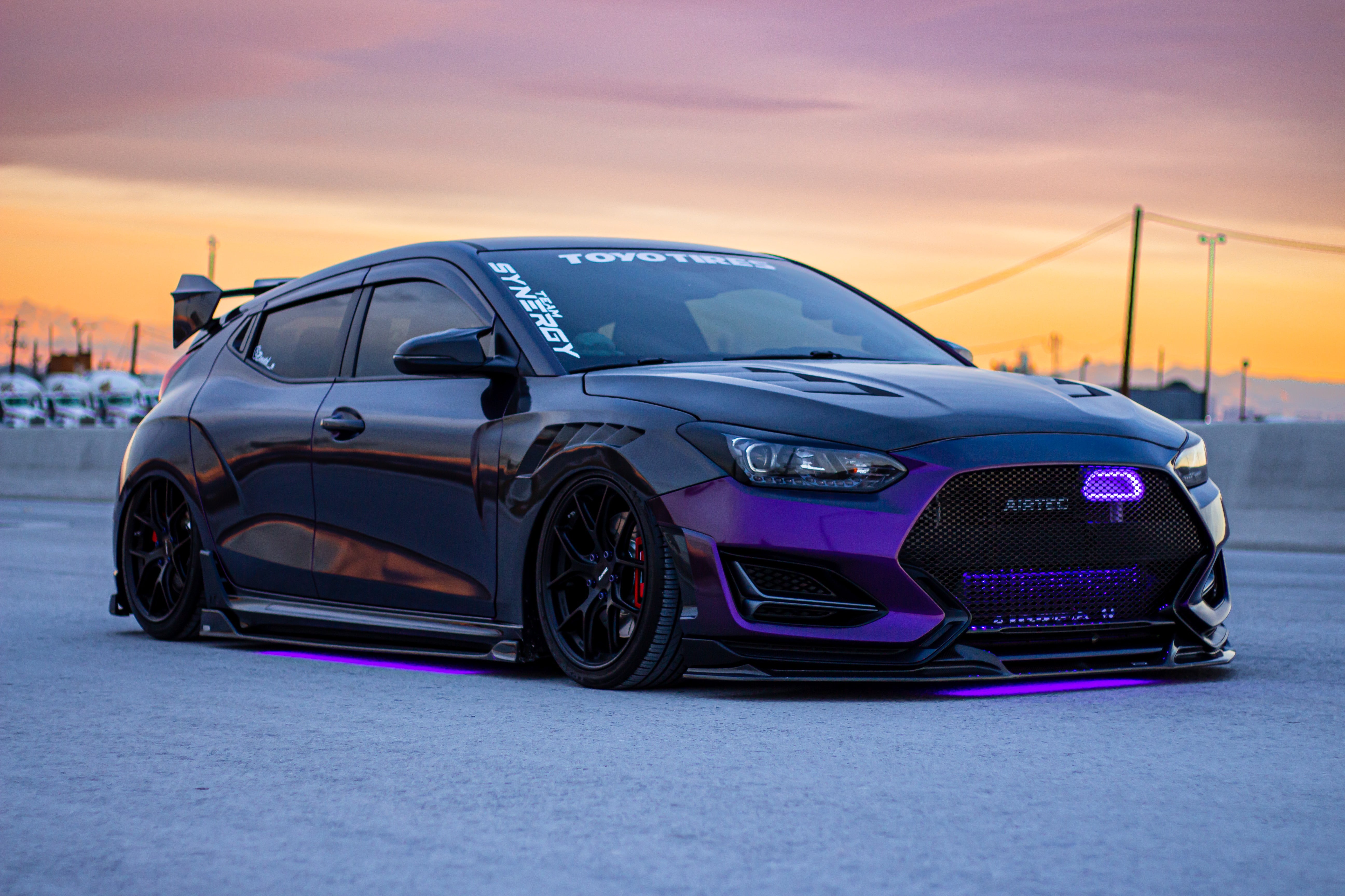 Adro Hyundai Veloster N Carbon Fiber Side Skirts V2