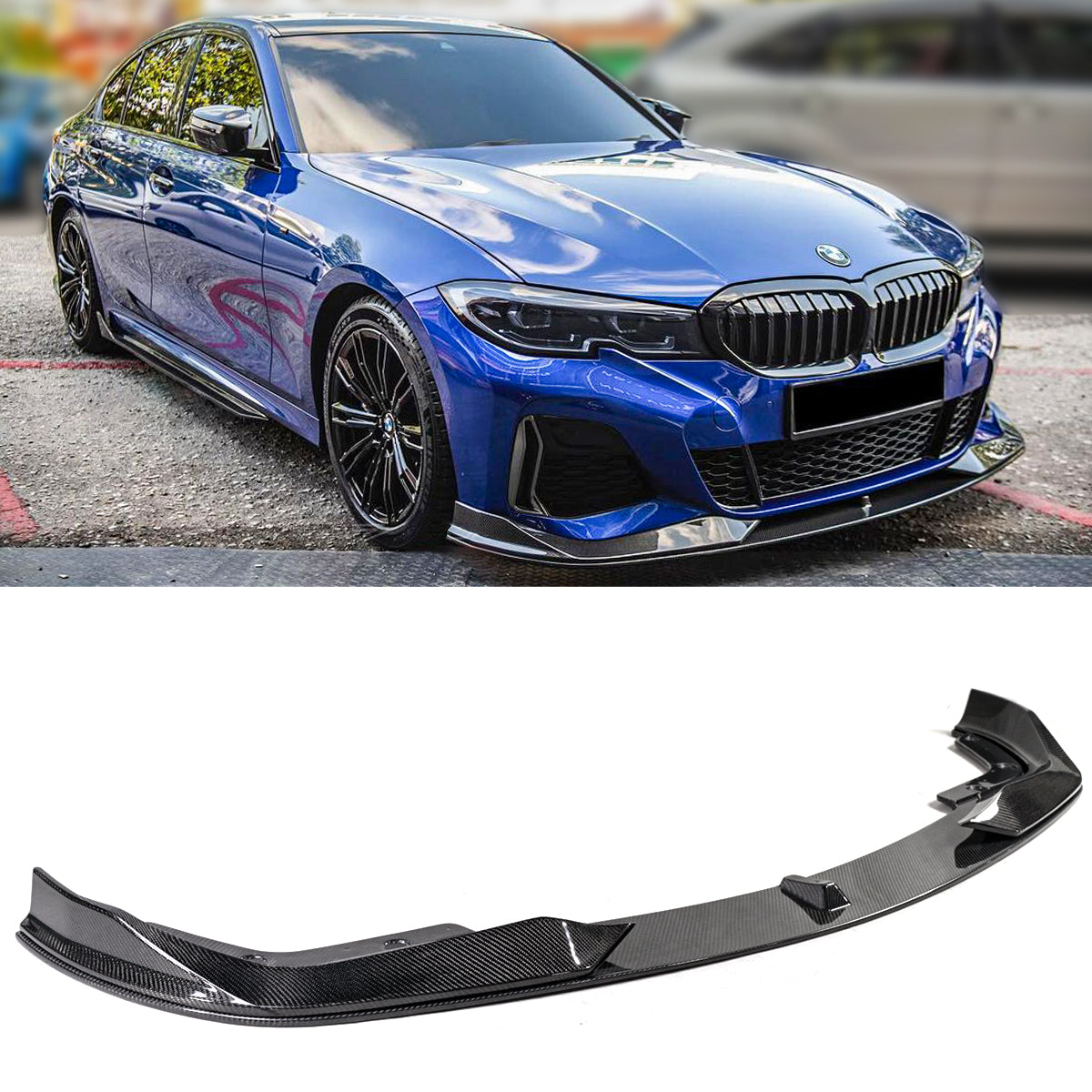 G20 3 Series BMW AC Style Front Lip Carbon Fiber 2019-2022