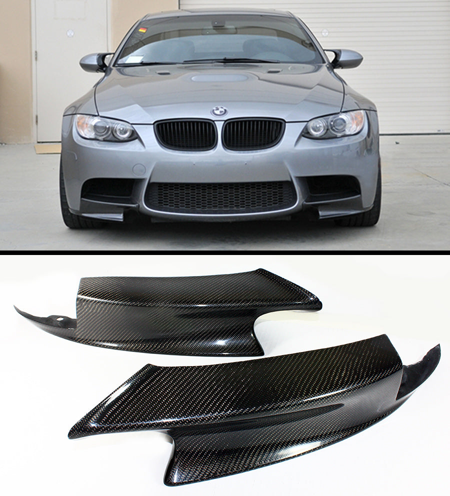 E9X E90 E92 M3 BMW Carbon Fiber Front Bumper Splitters (2008-2013)