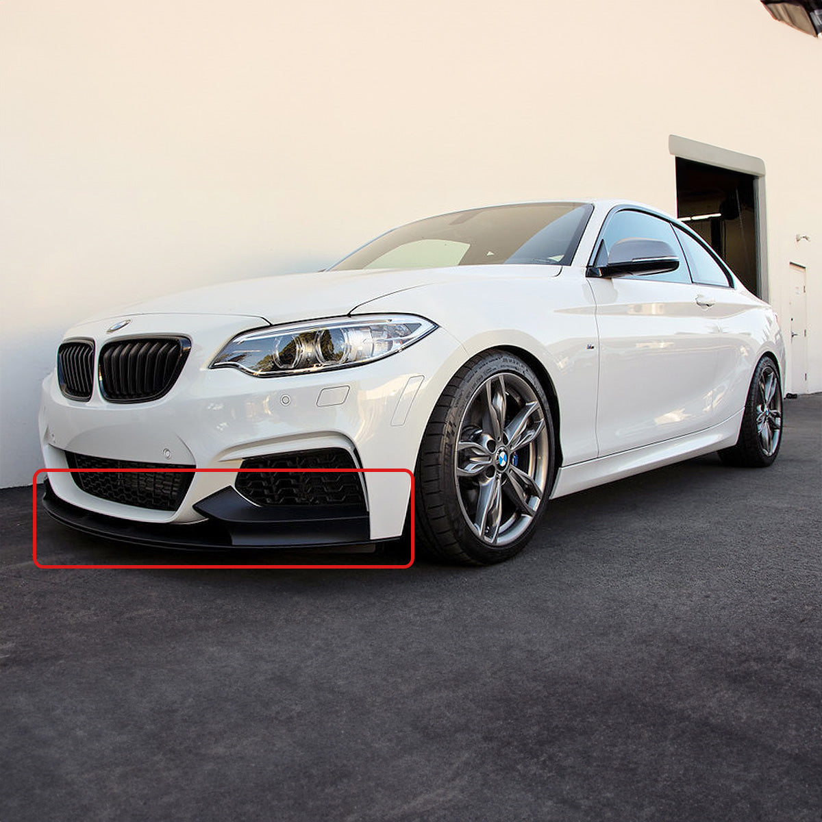 F22 2 Series BMW M Sport Bumper Satin Black Front Lip 2014-2021