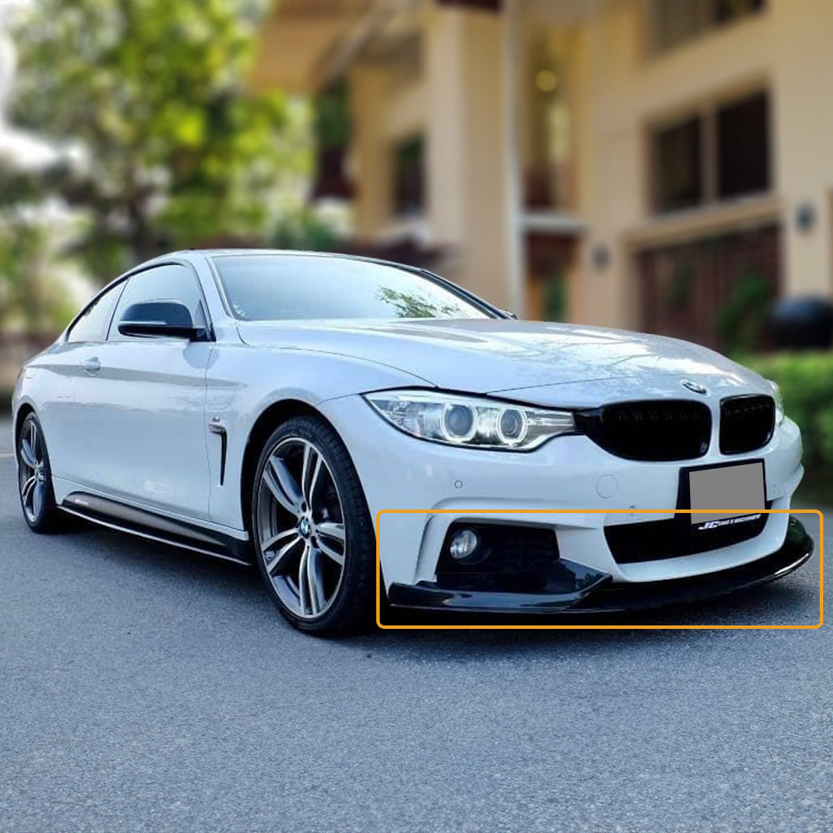 4 Series BMW Front Lip Glossy Black 2014-2020