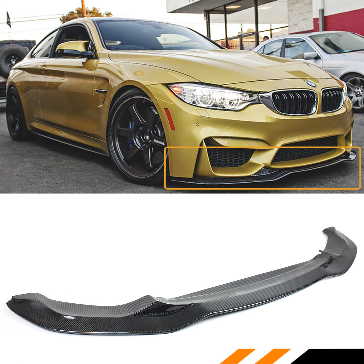 F8X F80 M3 F82 F83 M4 Carbon Fiber PSM Style Front Lip (2015-2020)