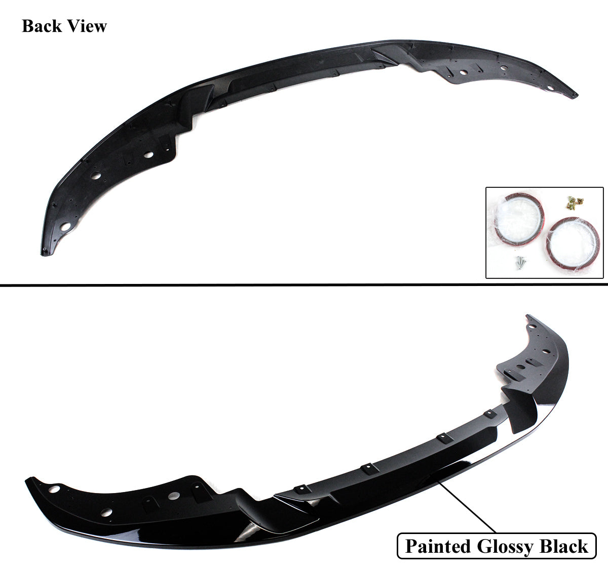 G22 G23 BMW Front Lip Glossy Black 2021-2023