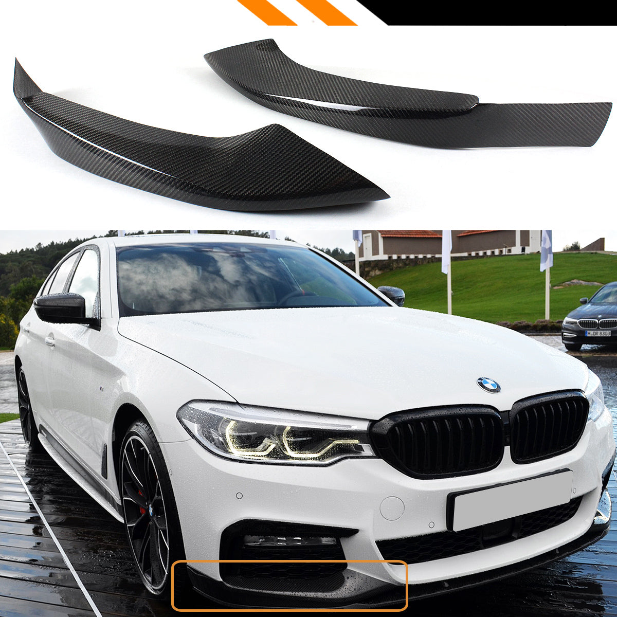 G30 BMW M Sport Splitter Carbon Fiber 2017-2021