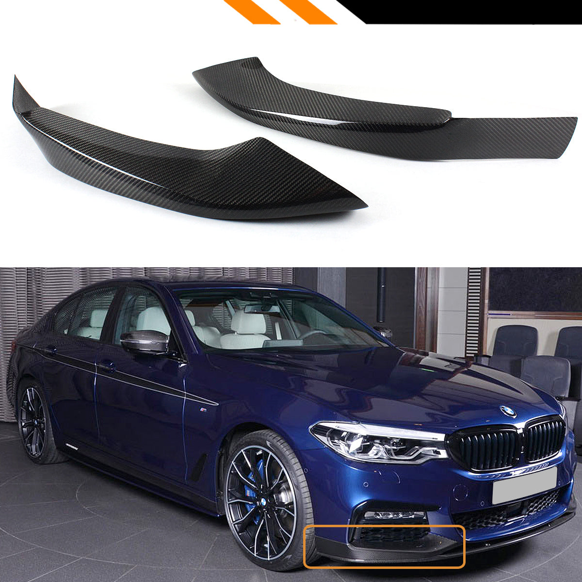 G30 BMW M Sport Splitter Carbon Fiber 2017-2021