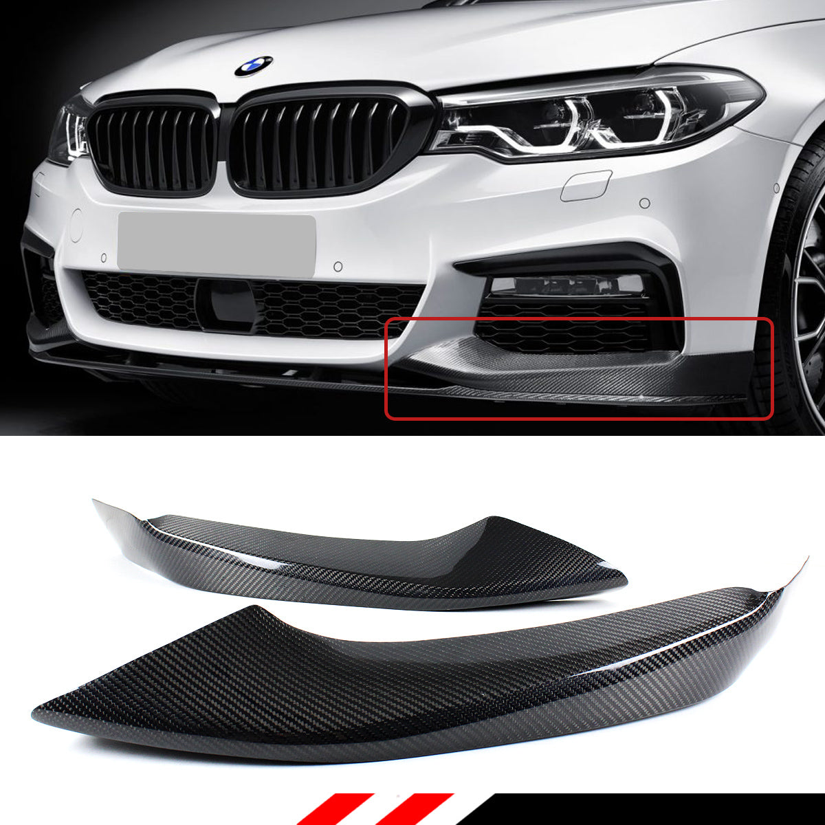 G30 BMW M Sport Splitter Carbon Fiber 2017-2021