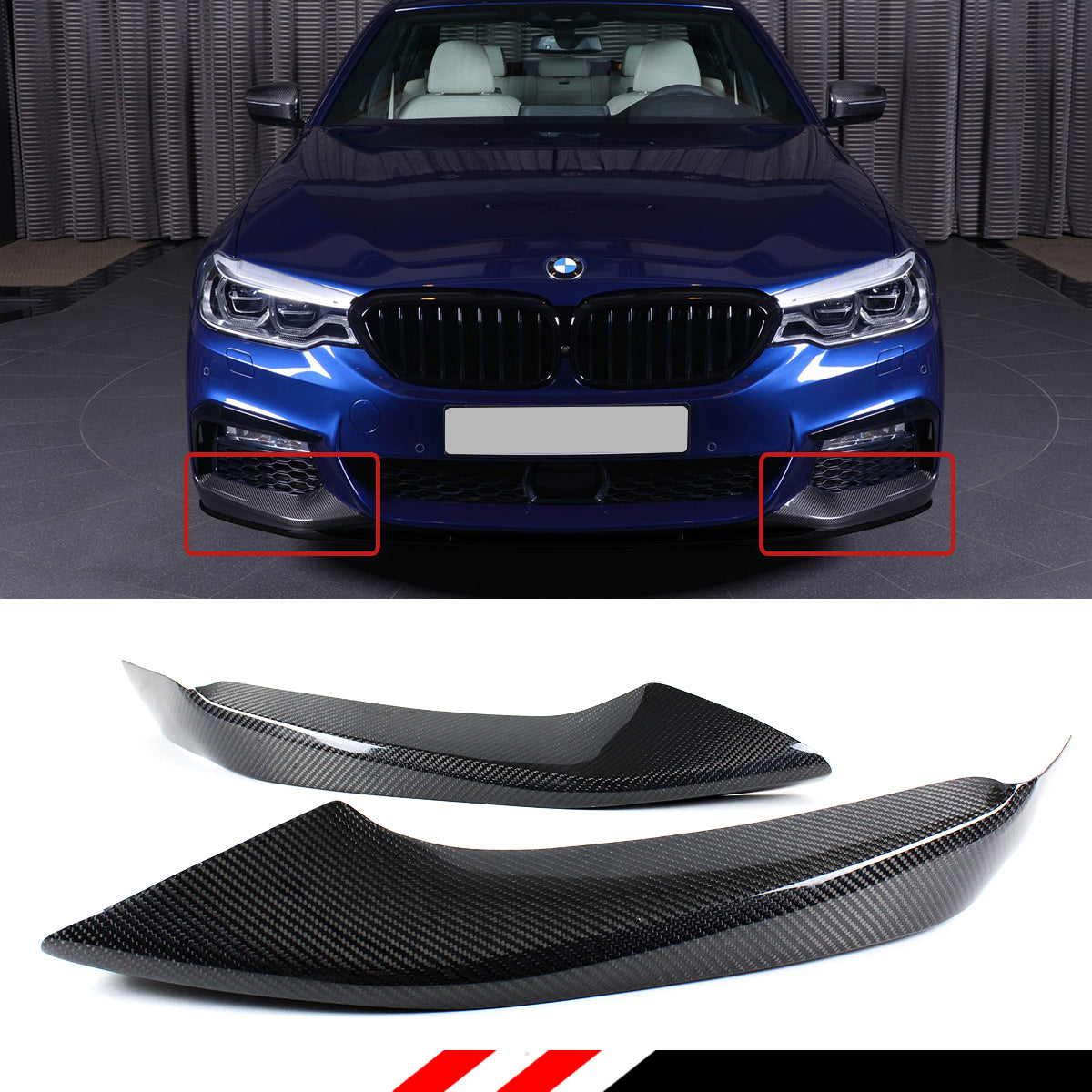 G30 BMW M Sport Splitter Carbon Fiber 2017-2021