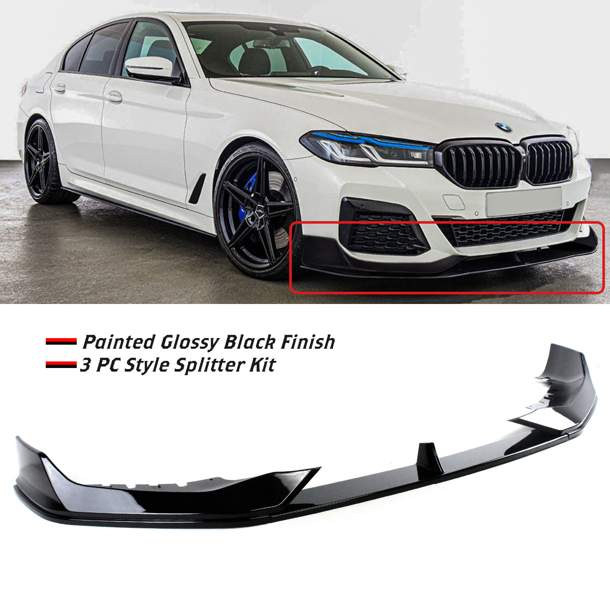 G30 G38 BMW All Models Splitter Glossy Black 2020+