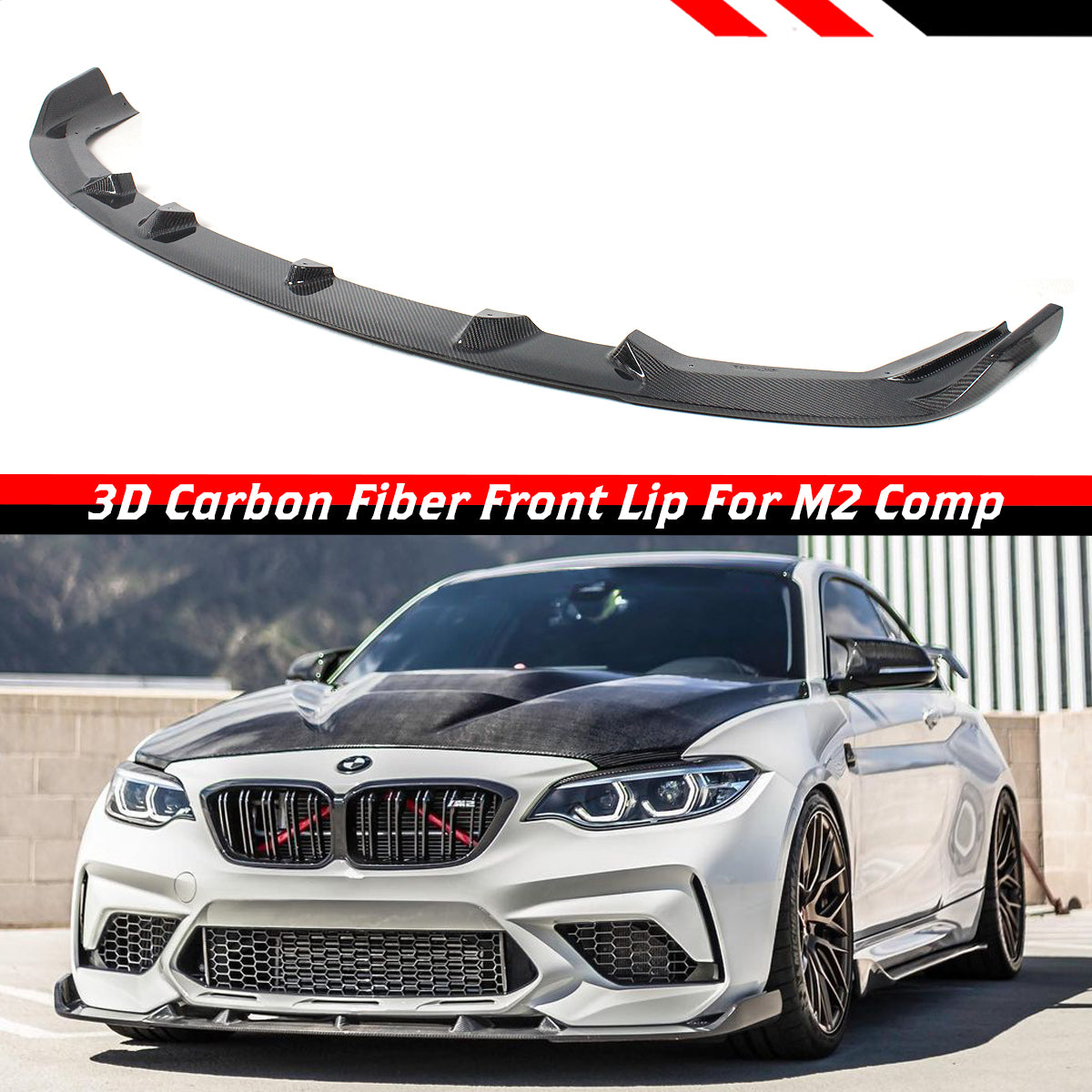 F87 M2 BMW Competition Front Lip Carbon Fiber 2019-2021