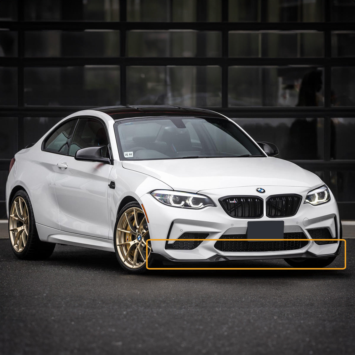 F87 M2 BMW Front Lip Glossy Black 2016-2018