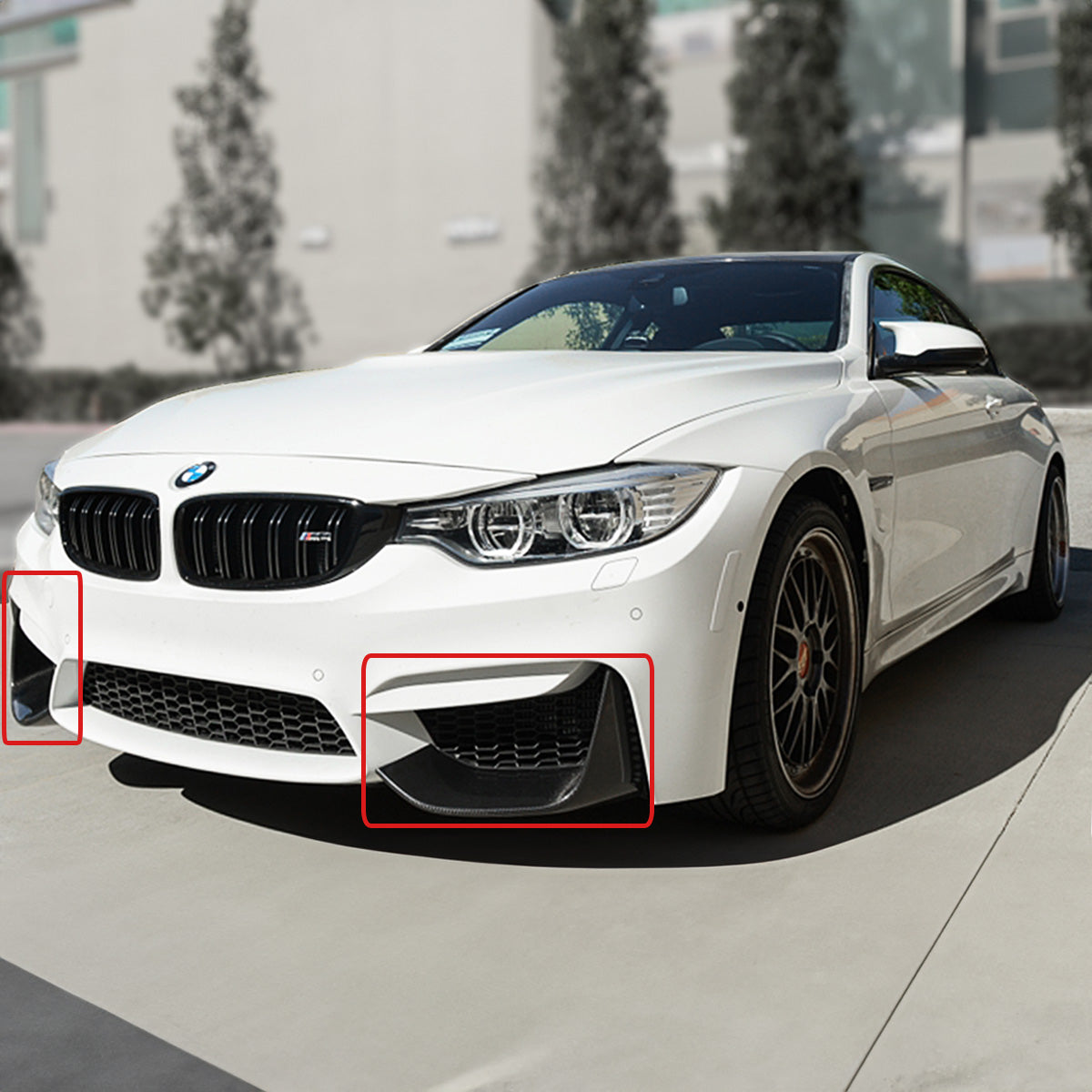 F8X F80 M3 F82 F83 M4 Carbon Fiber Front Bumper Lower Splitters (2015-2020)