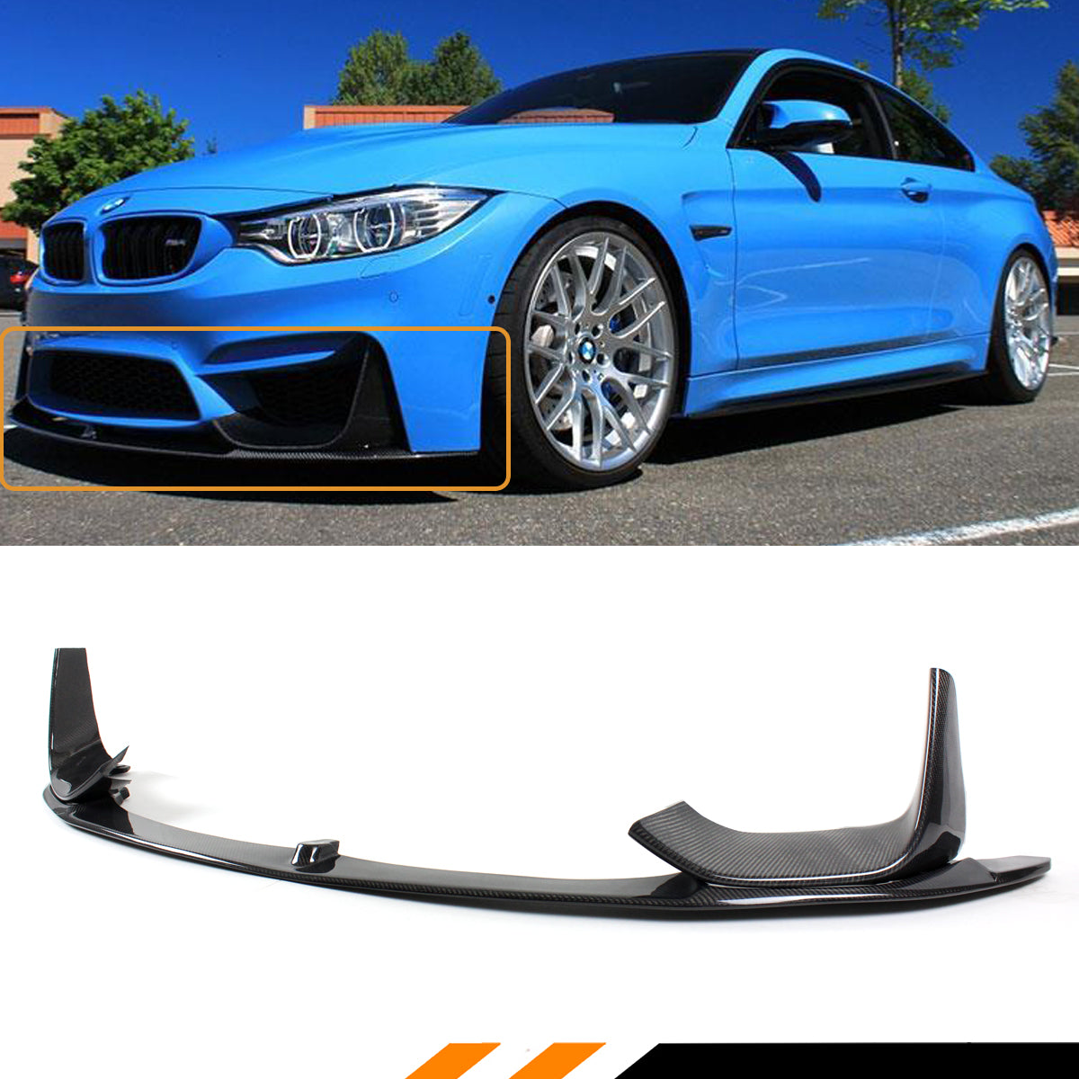 F8X F80 M3 F82 F83 M4 Carbon Fiber M Performance Style Front Lip (2015-2020)