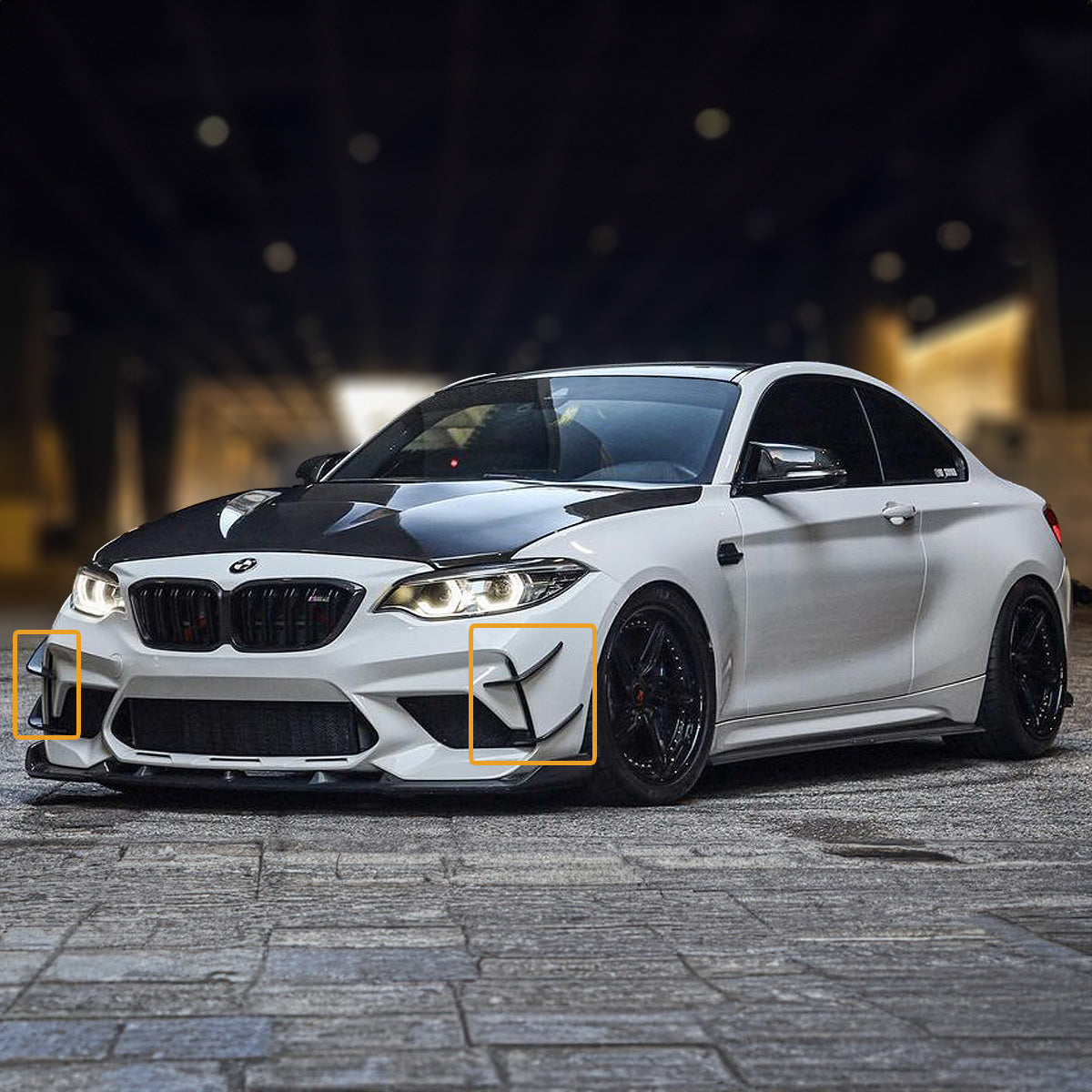 F87 M2 BMW Competition Carbon Fiber Front Bumper Canards (2019- 2021)