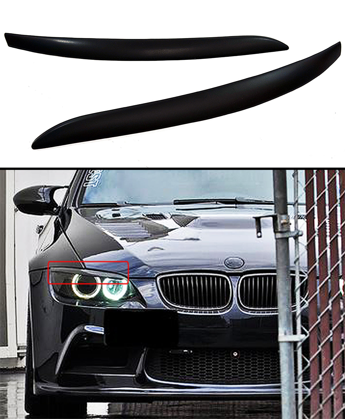 E92/E93 3 Series BMW Fender Cover Satin Black 2006-2012