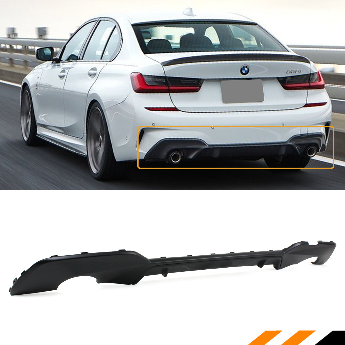 G20 3 Series BMW Satin Black Diffuser 2019-2022