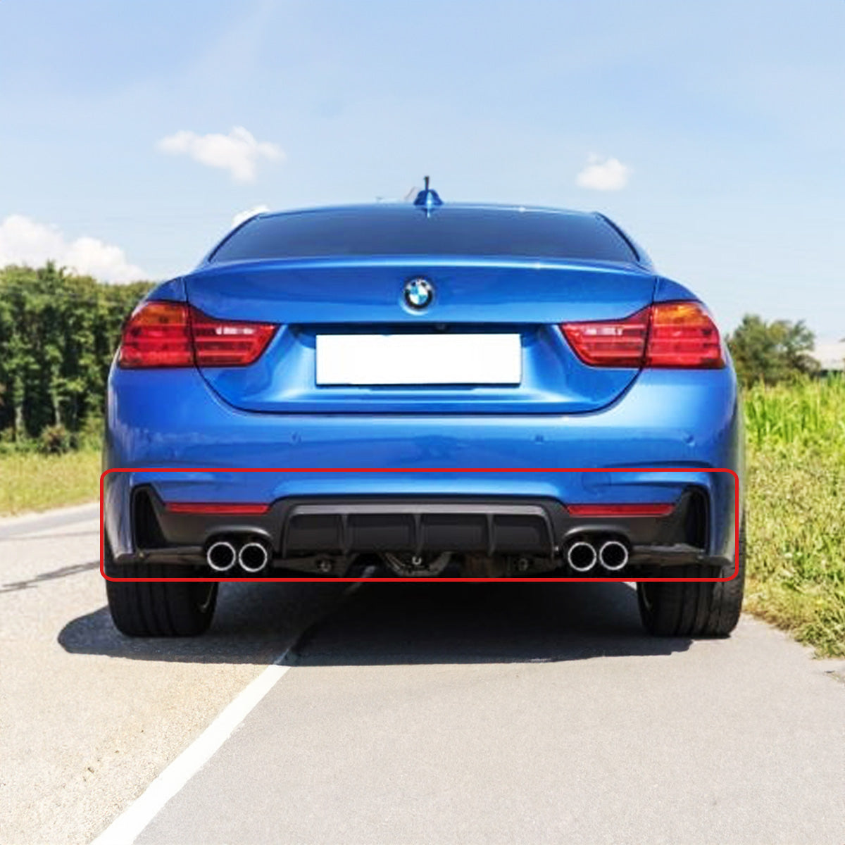 4 Series BMW Diffuser Satin Black 2014-2020