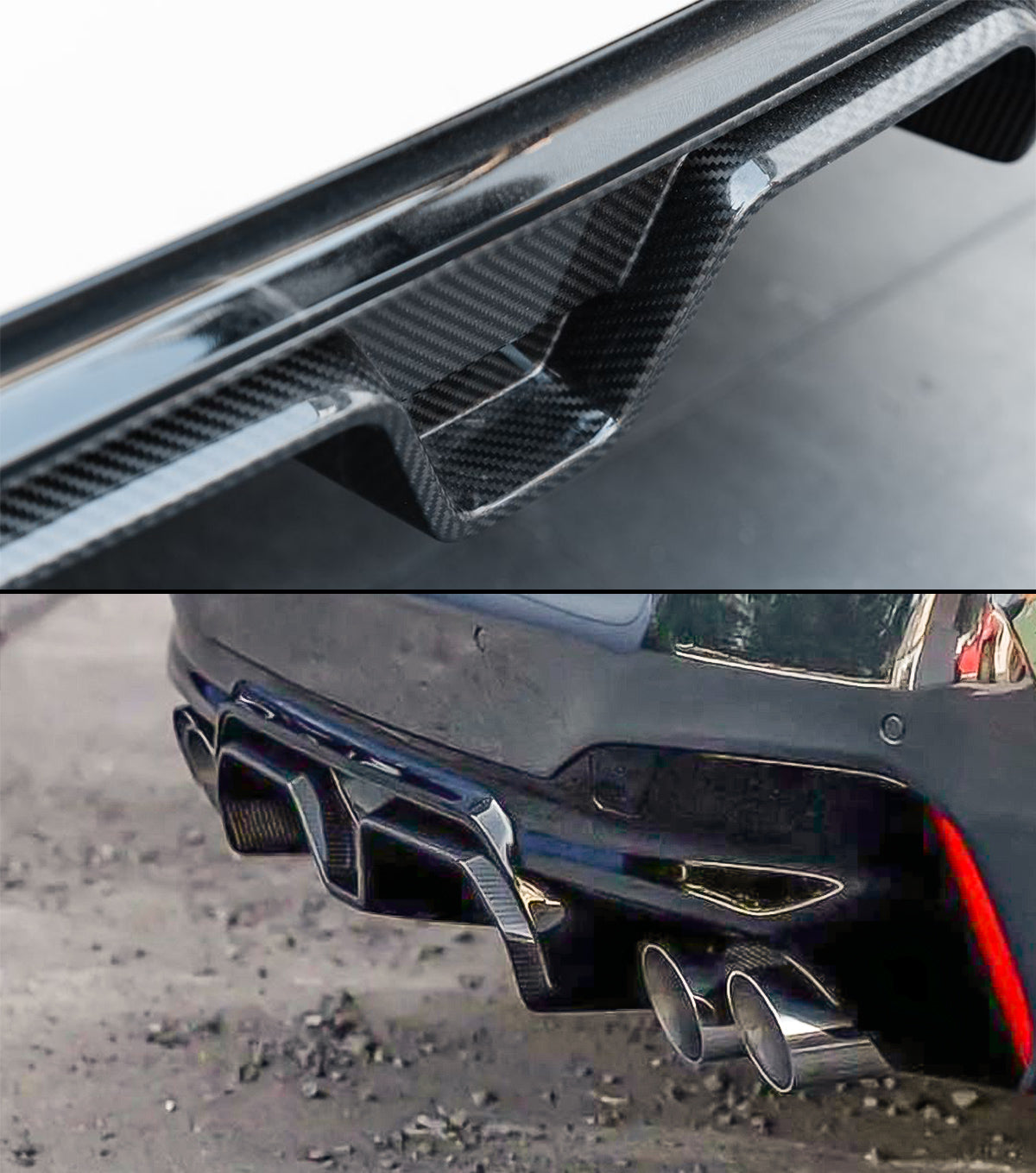 M5 BMW All Models Middle Diffuser Carbon Fiber 2018-2023