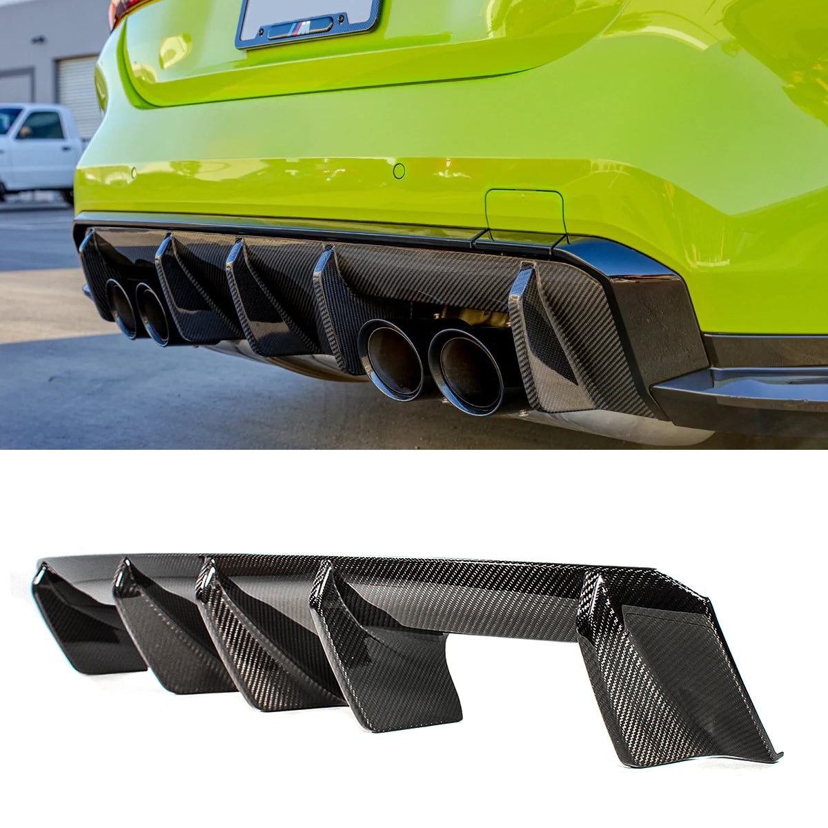 M3 and M4 BMW Model Diffuser Carbon Fiber Cover 2021-2024