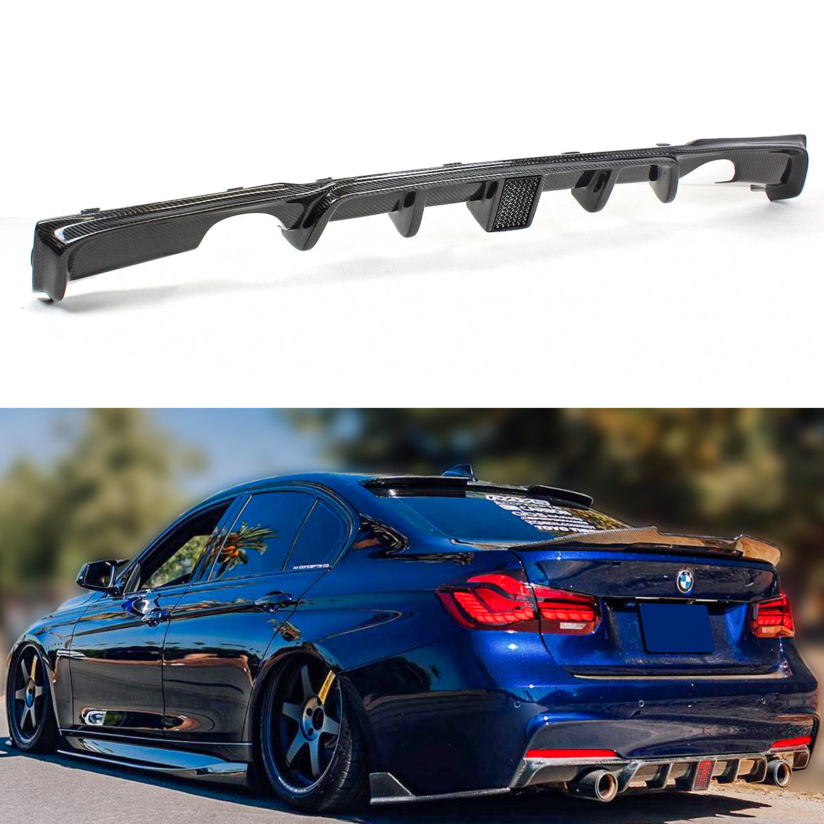 F30 3 Series BMW Diffuser Carbon Fiber 2012-2018