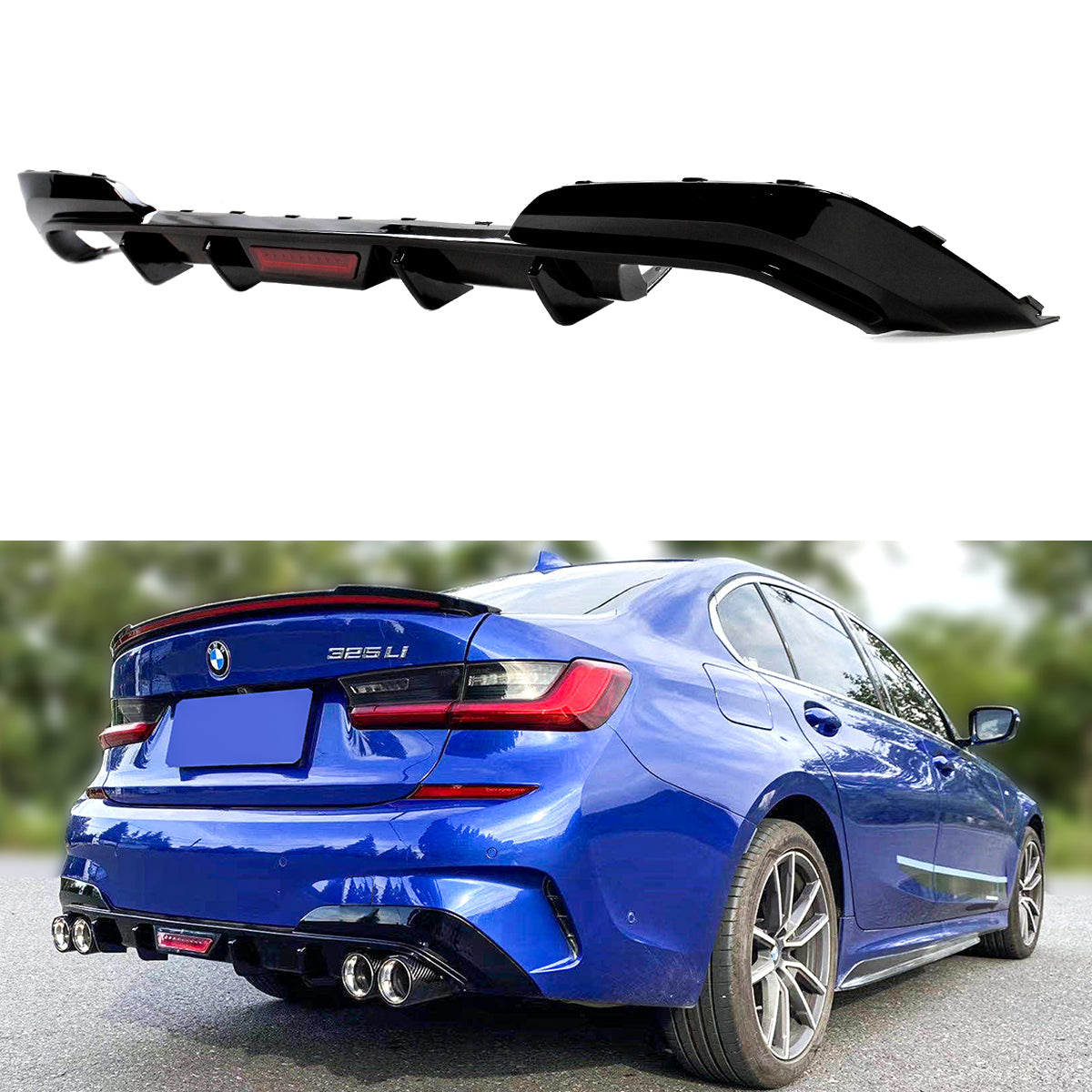 G20 3 Series BMW Diffuser Glossy Black 2019-2022