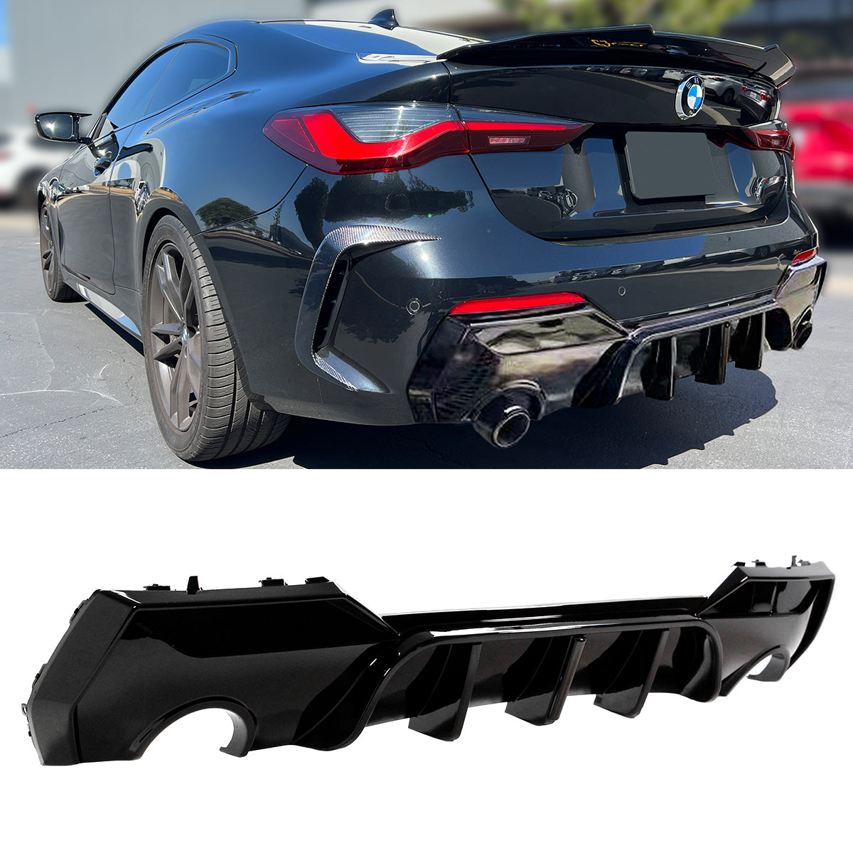 G22 G23 BMW Glossy Black Diffuser