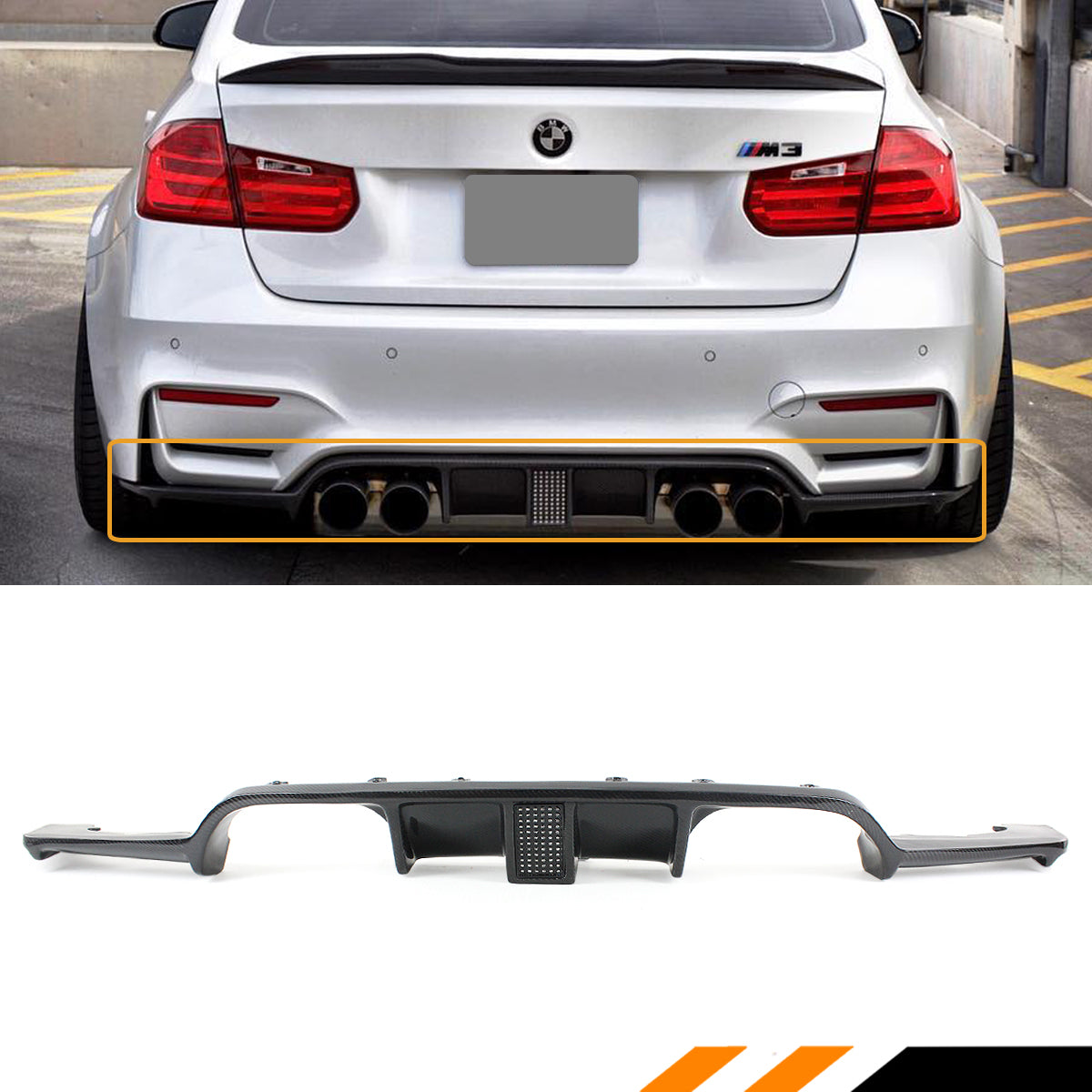 F8X F80 M3 F82 F83 M4 Carbon Fiber LED Diffuser (2015-2020)