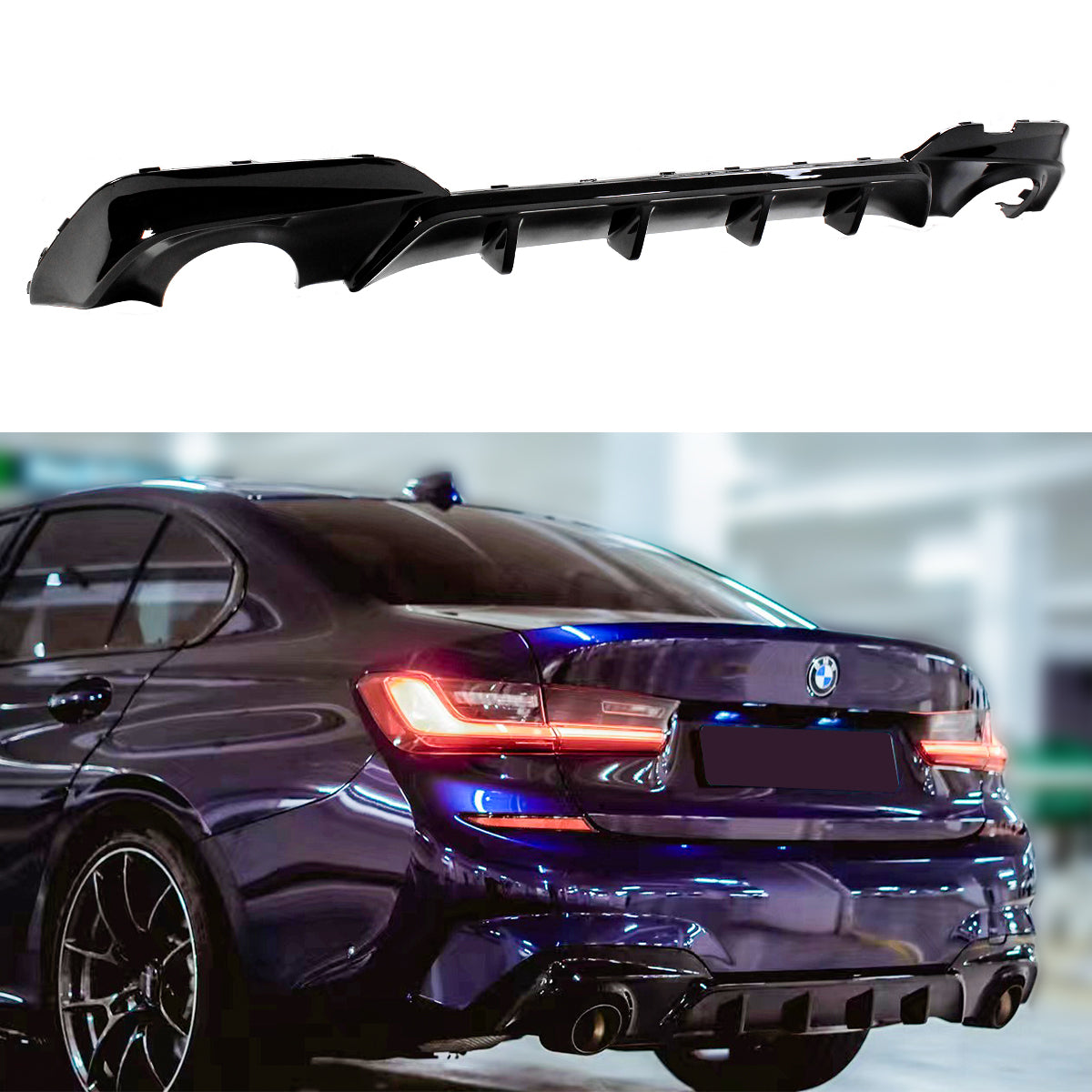 G20 3 Series BMW Diffuser Glossy Black 2019-2022