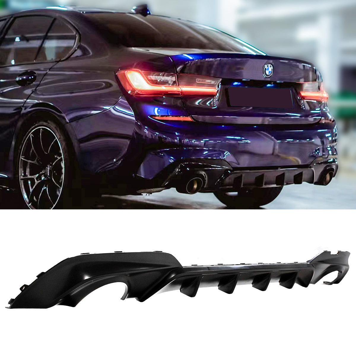 G20 3 Series BMW Diffuser Glossy Black 2019-2022