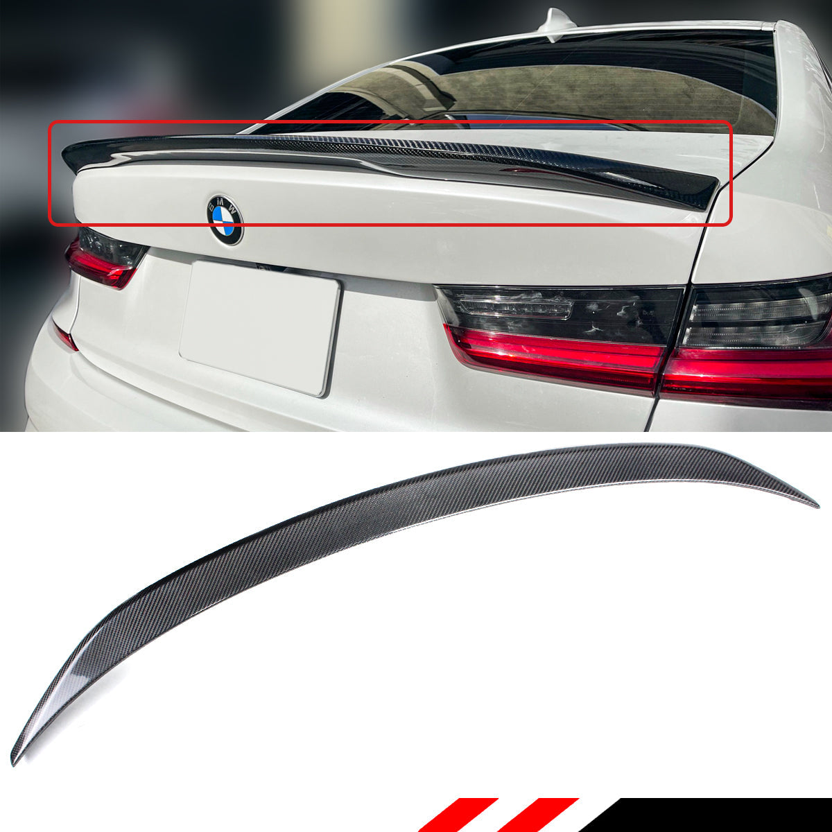 BMW G80 M3 & G20 3 Series Carbon Fiber M Performance Style Rear Spoiler