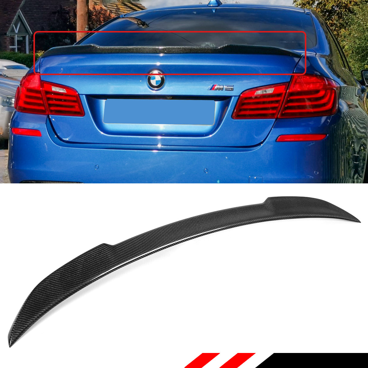 BMW F10/F11 5 Series Trunk Spoiler Carbon Fiber (2011-2016)