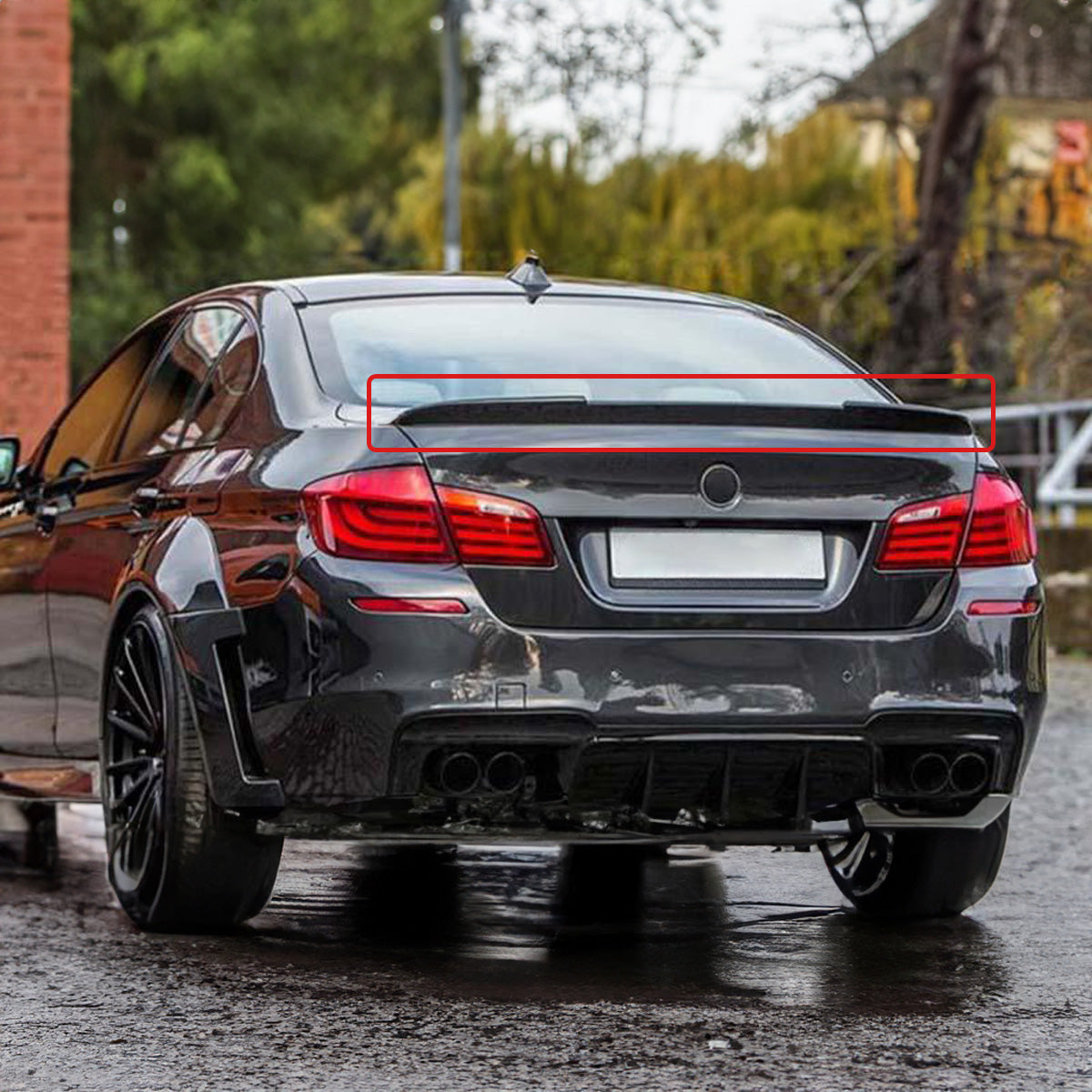 F10/F11 5 Series BMW Trunk Spoiler Carbon Fiber 2011-2016