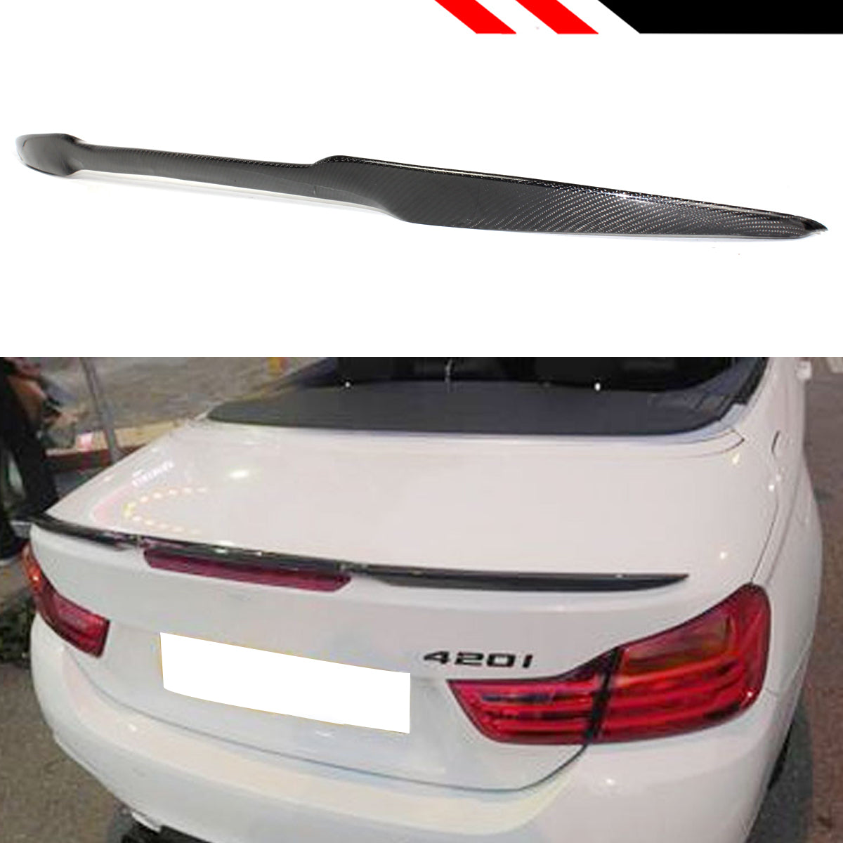 BMW F33 4 Series Trunk Spoiler Carbon Fiber 2014-2020