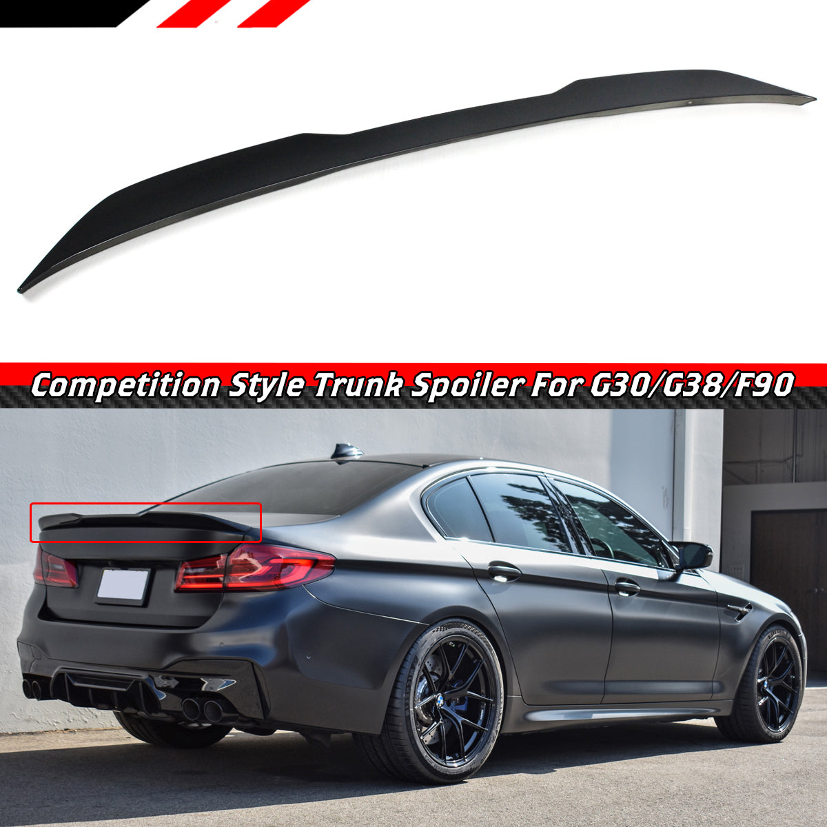 G30 G38 F90 BMW All Models Spoiler Glossy Black 2017-2021