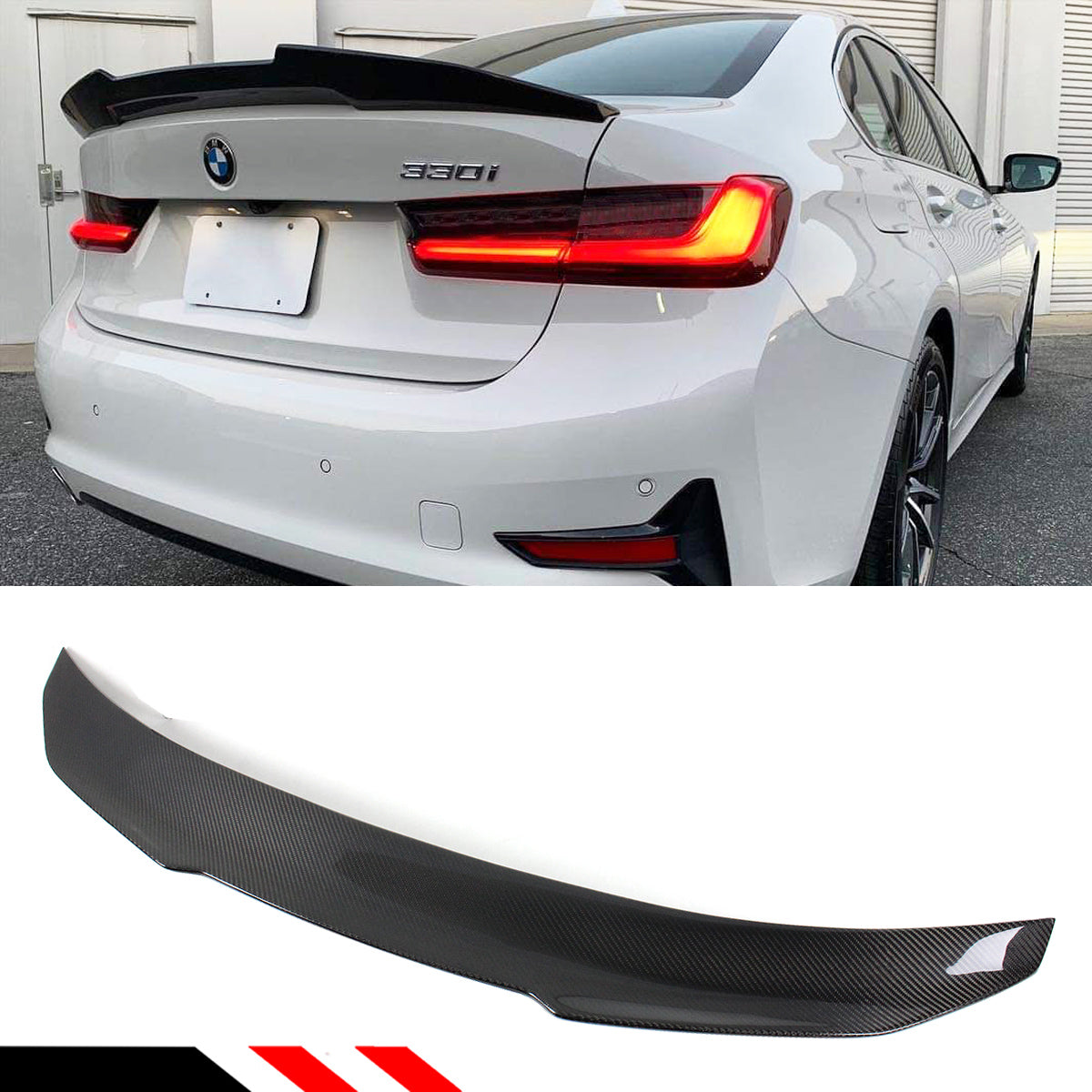 BMW G80 M3 & G20 3 Series Carbon Fiber PSM Style High Kick Rear Spoiler