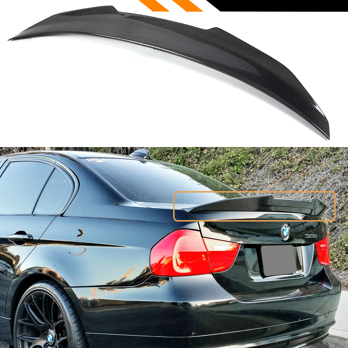 E90 3 Series BMW Spoiler Carbon Fiber (2006-2011)