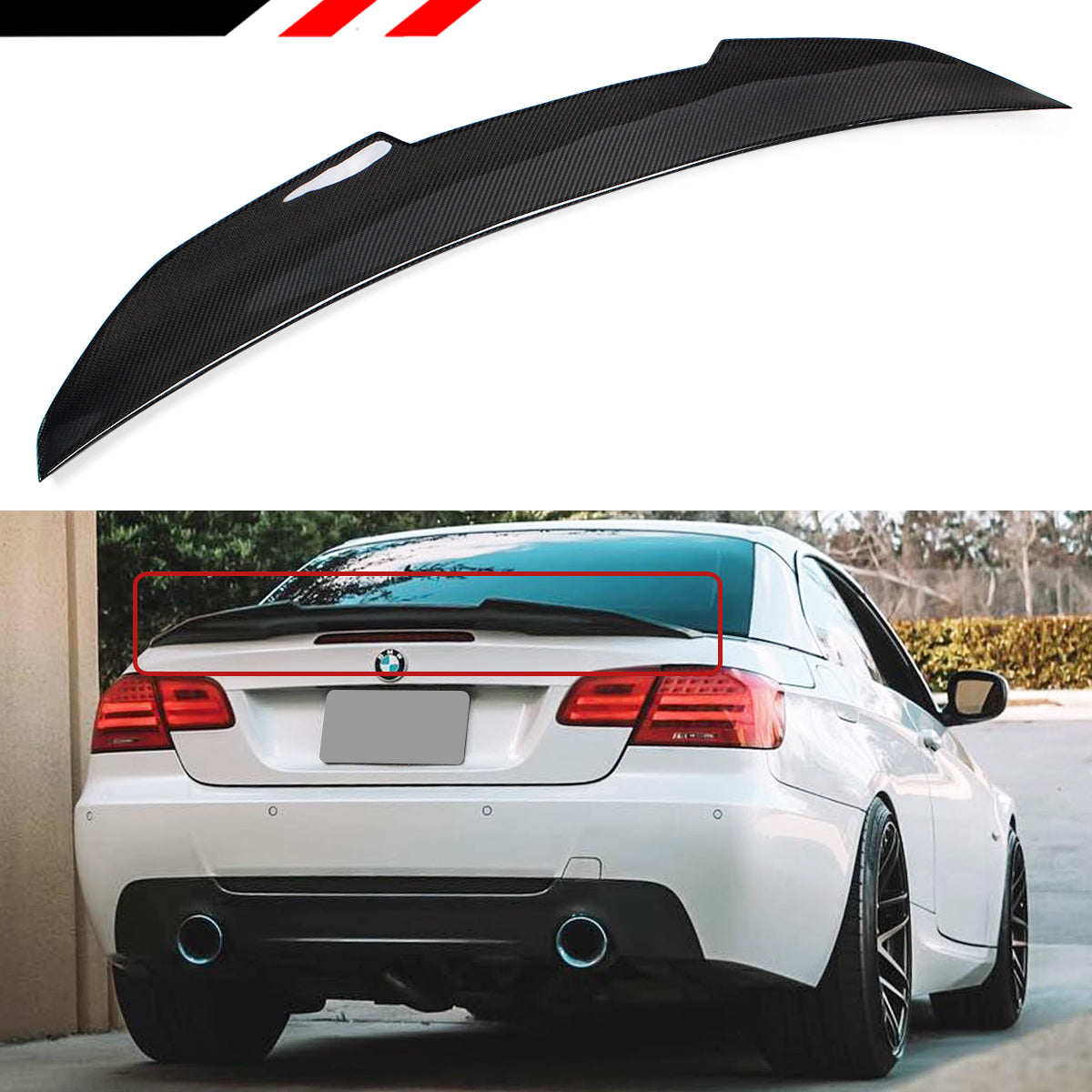 E93 3 Series BMW Spoiler Carbon Fiber 2006-2013