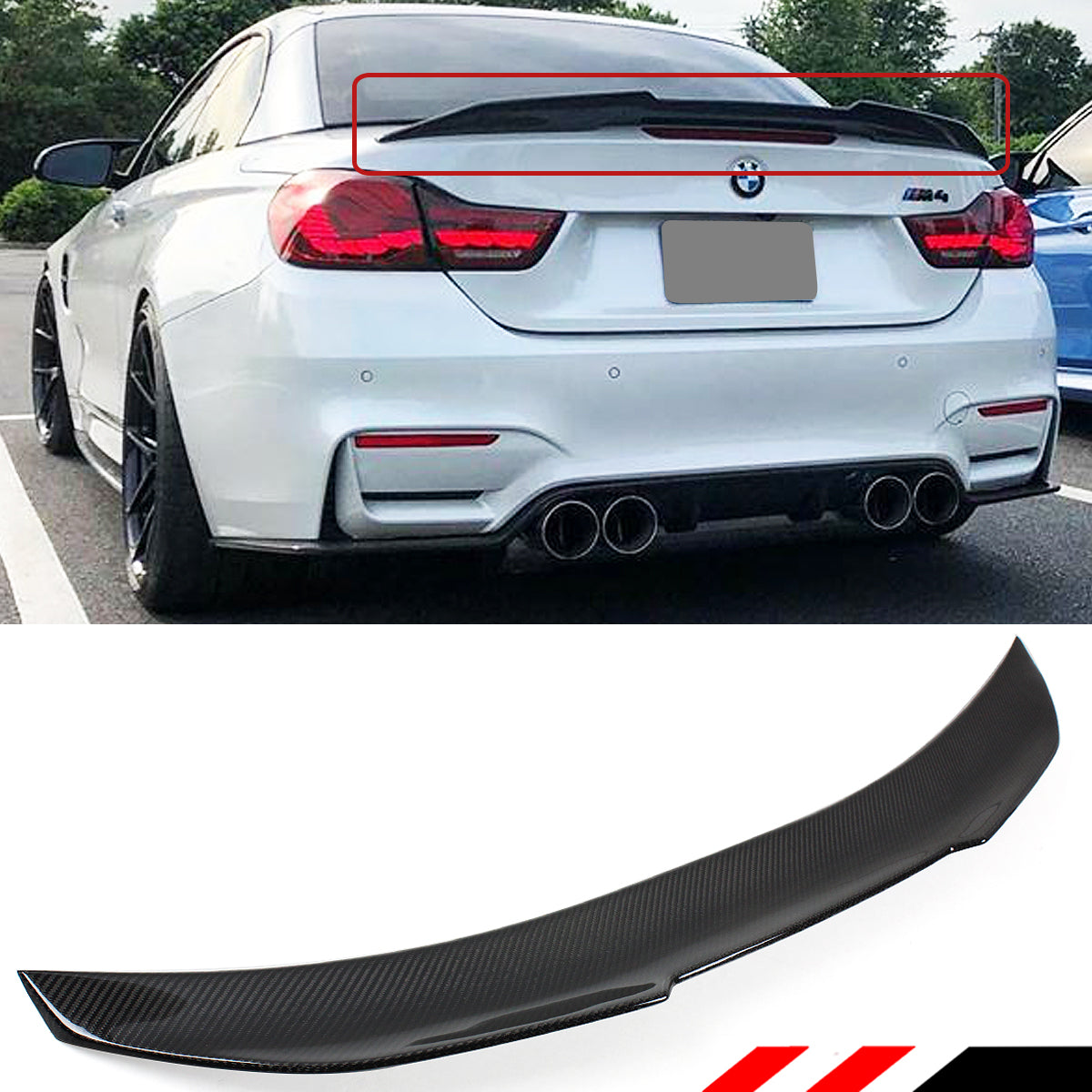 F33 4 Series BMW Trunk Spoiler Carbon Fiber (2014-2020)