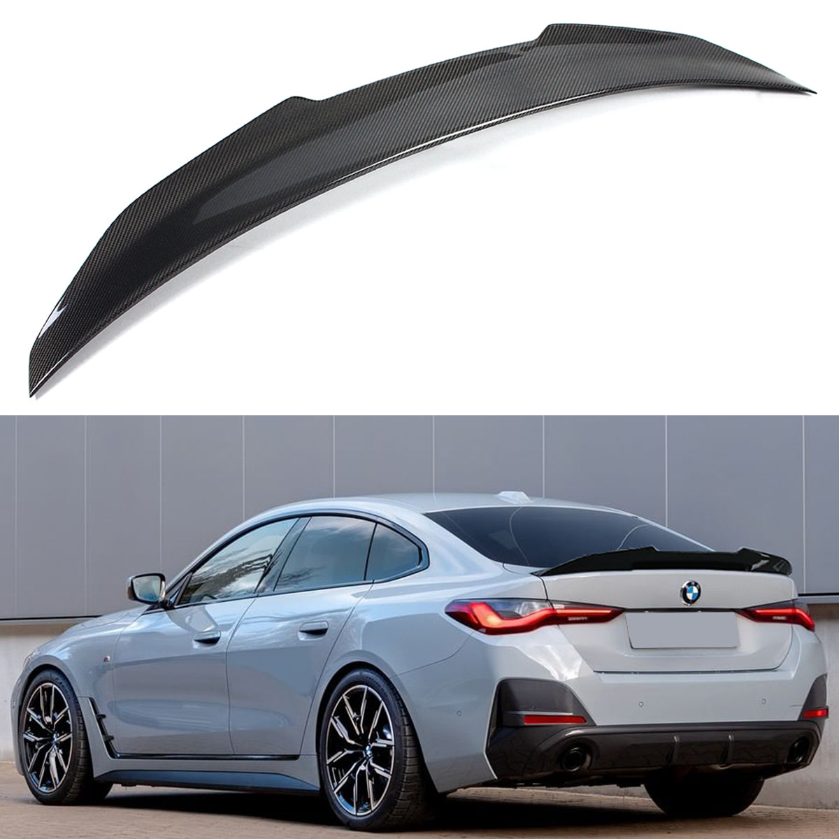 BMW G26 4 Series High Kick Carbon Fiber Trunk Spoiler 2021-2023