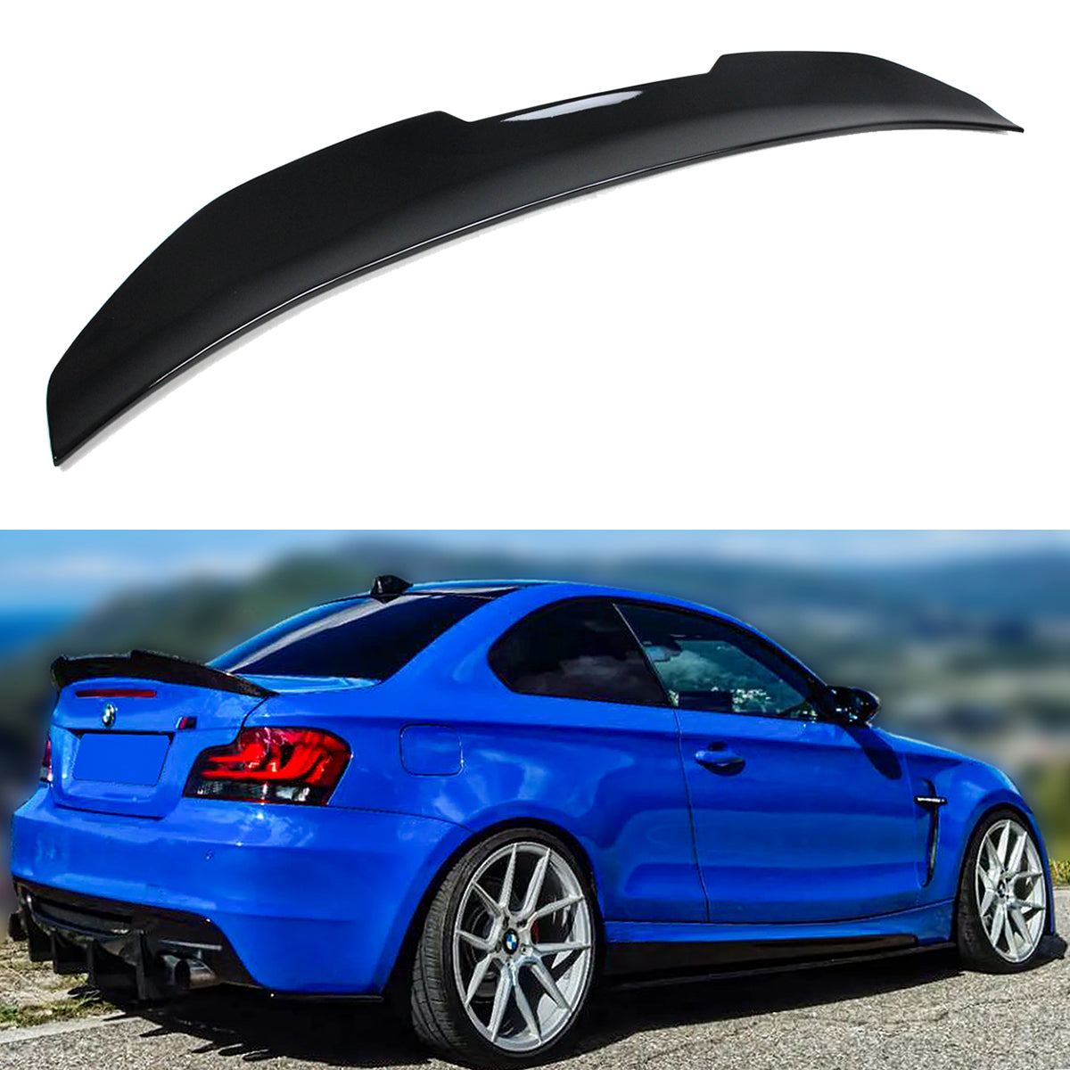 E82 1 Series BMW Spoiler Glossy Black (2007-13)