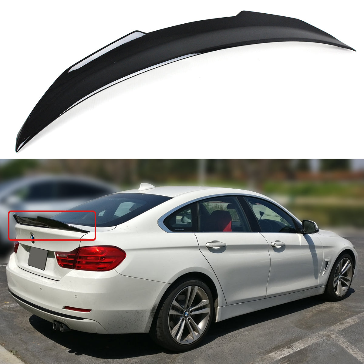 F32 4 Series BMW Glossy Black Trunk Spoiler 2014-2020