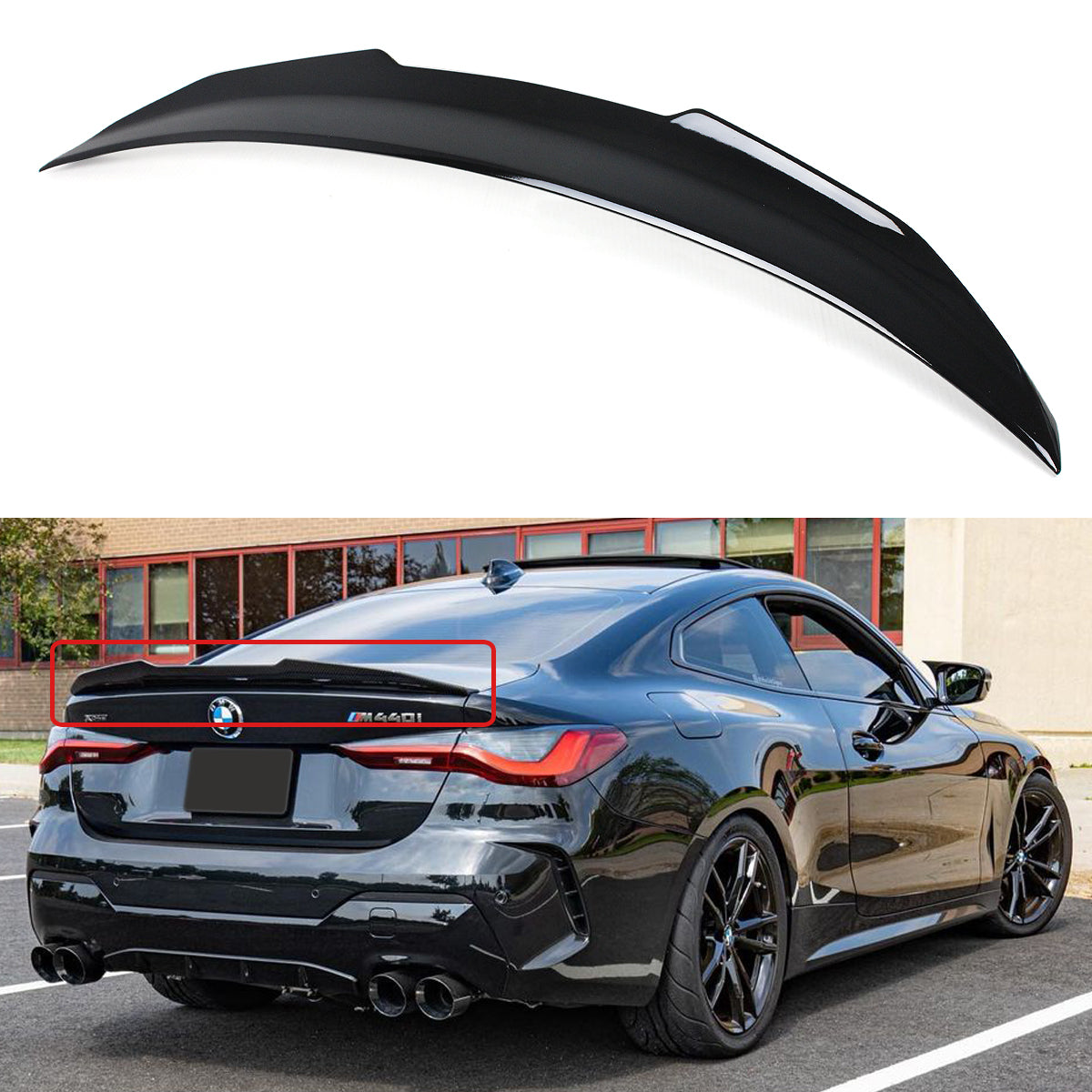 G22 G82 BMW Glossy Black Trunk Spoiler 2021-2023