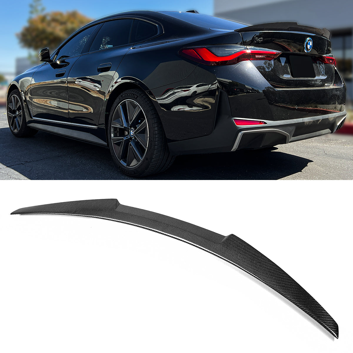 BMW G26 4 Series M4 Style Carbon Fiber Trunk Spoiler 2021-2023