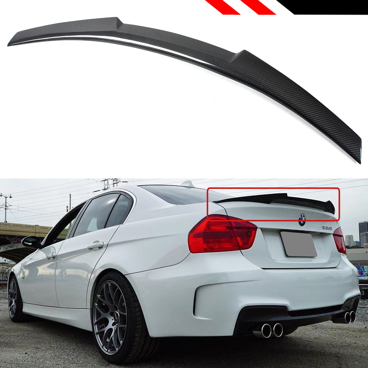 E90 3 Series BMW Carbon Fiber Spoiler 2006-2011