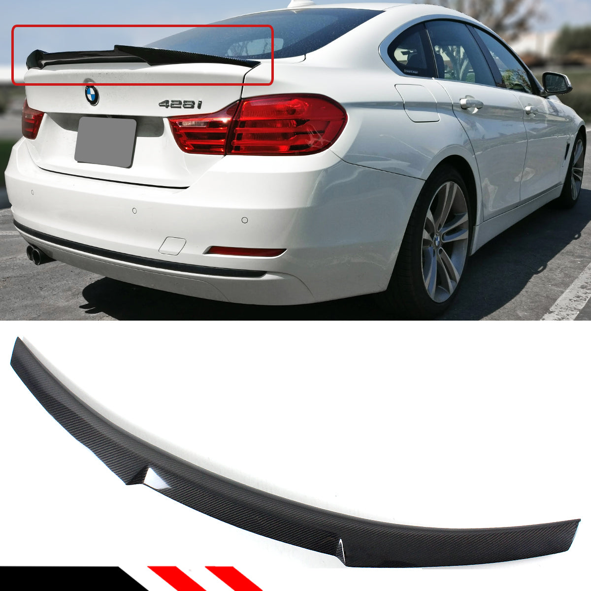 F32 4 SERIES BMW TRUNK SPOILER CARBON FIBER 2014-2020