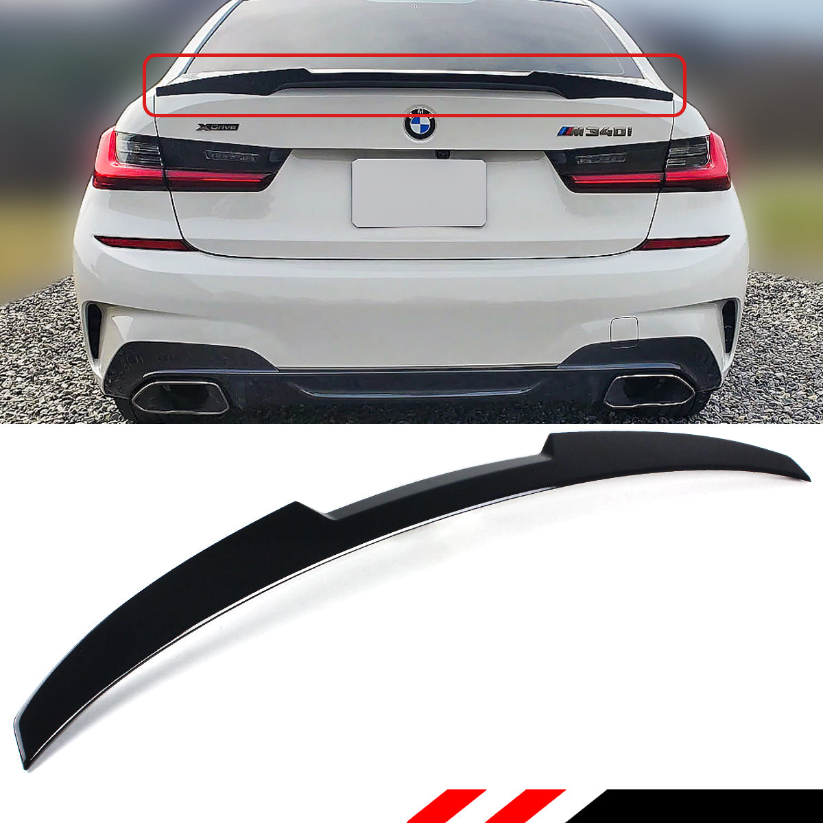 BMW G80 M3 & G20 3 Series Gloss Black M4 Style Rear Spoiler