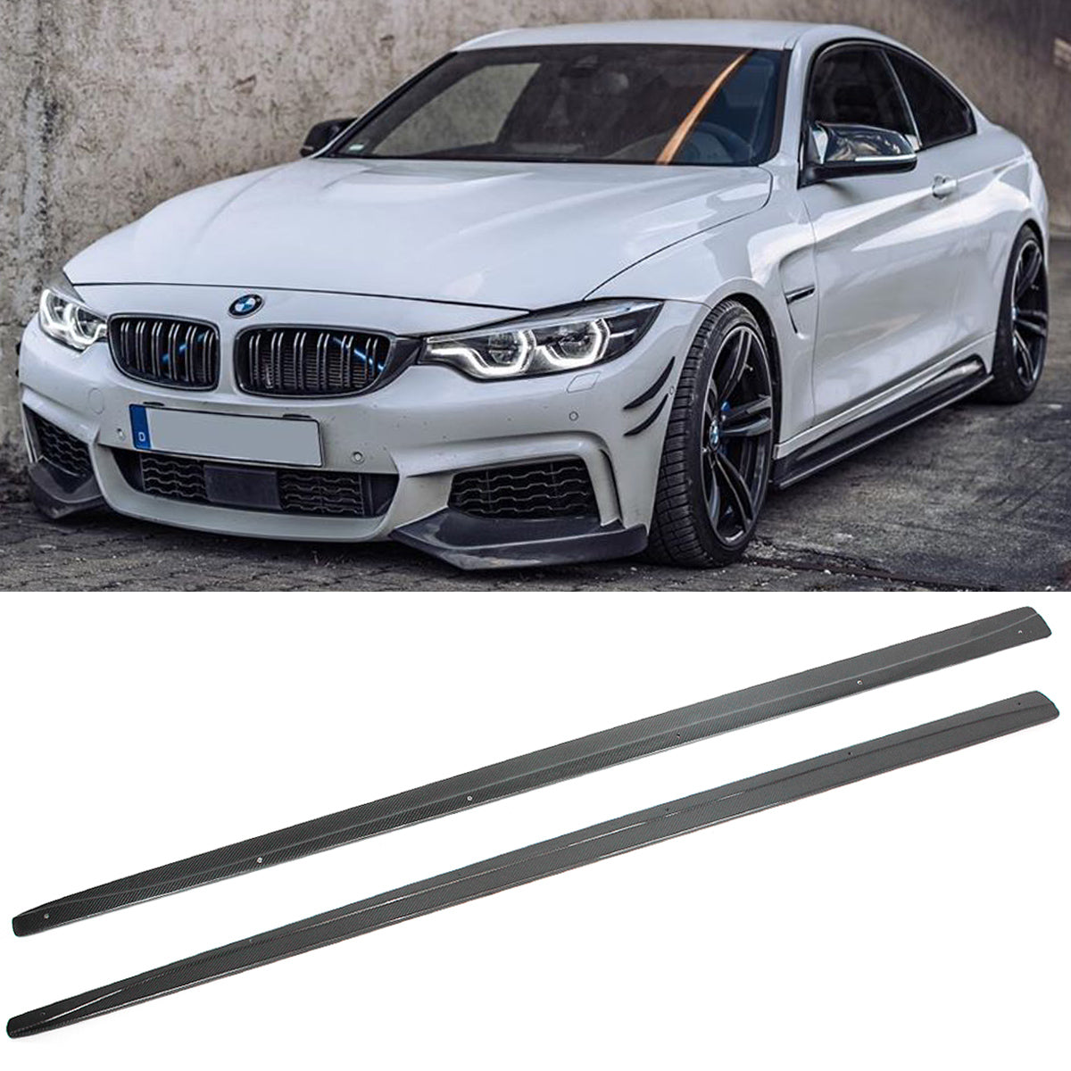 4 Series BMW Side Skirt Carbon Fiber 2014-2020